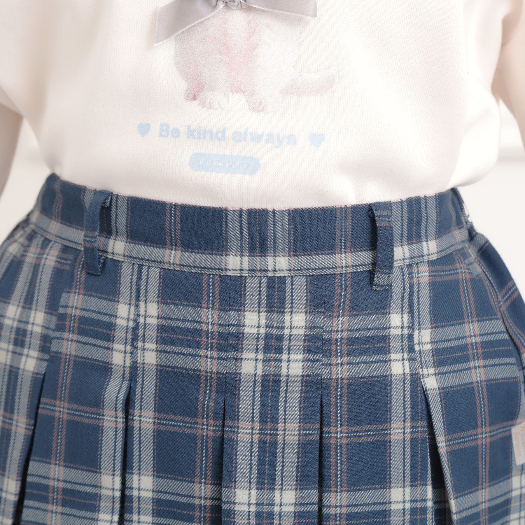 PINK-latte「微起毛プリーツスカート」|スカート|