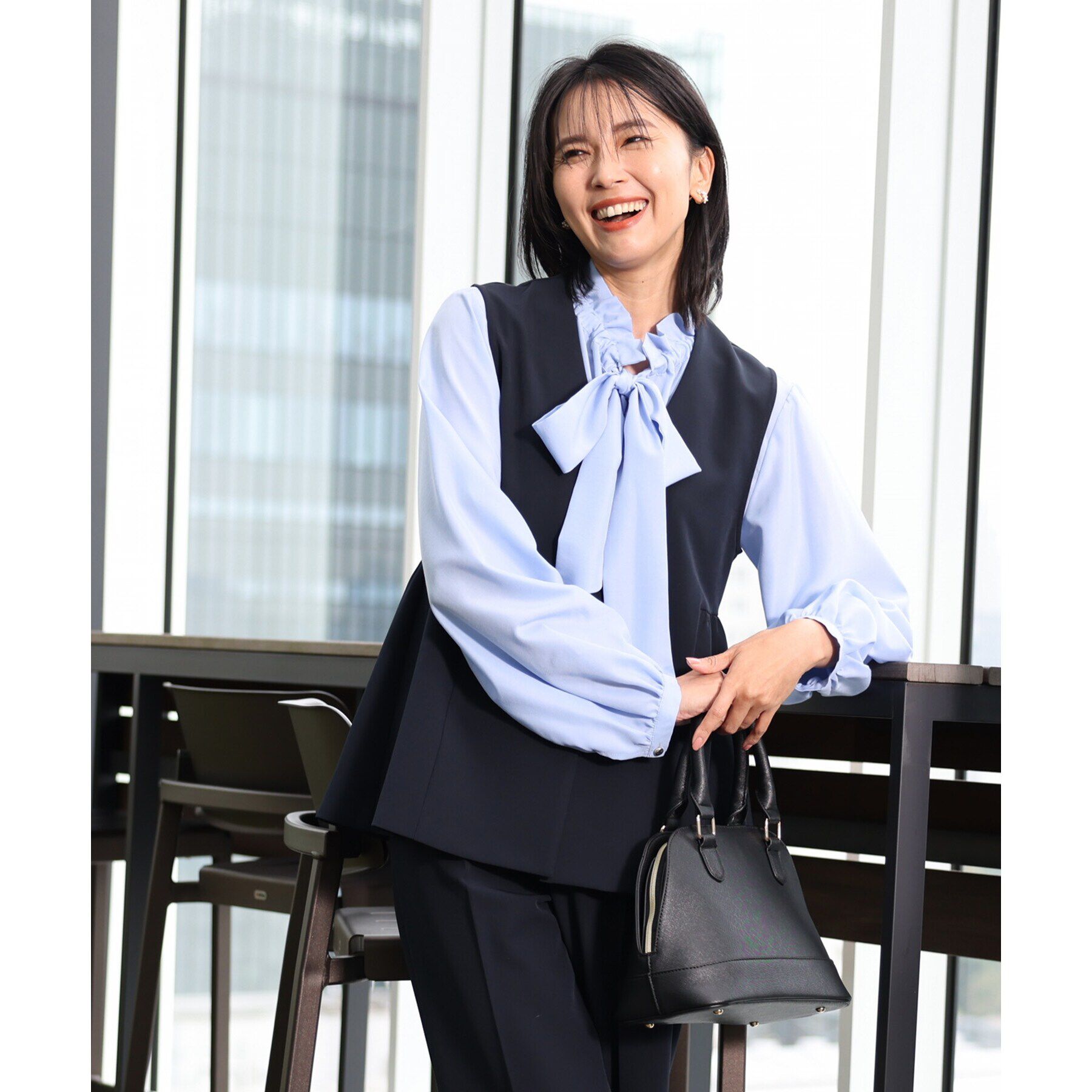 THE SHOP TK「【汚れ＆シワが付きにくい/セレモニー/通勤】ダブルクロスジレ/洗濯機OK」|ベスト・ジレ|