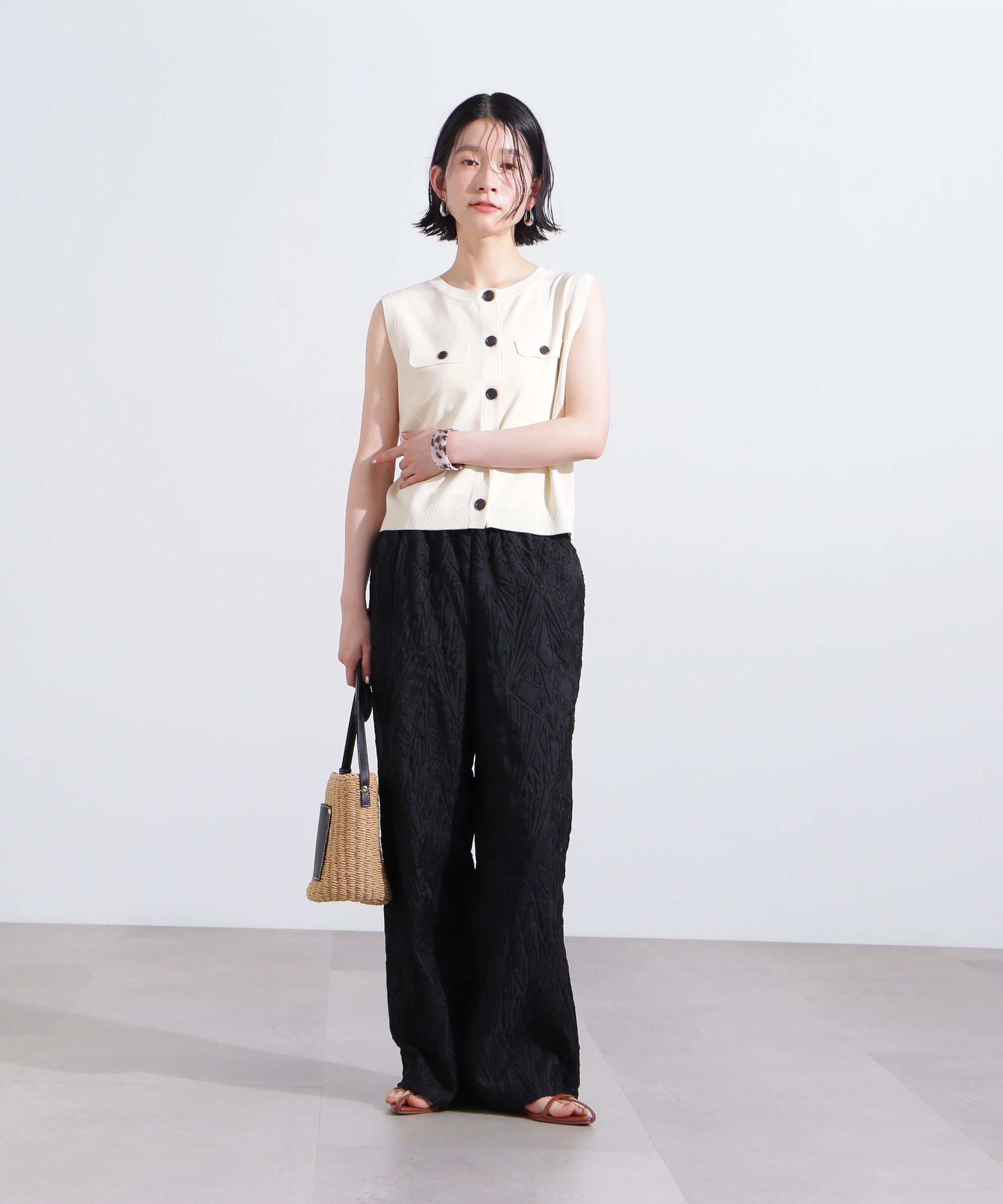  「カットジャガードイージーパンツ」|その他|