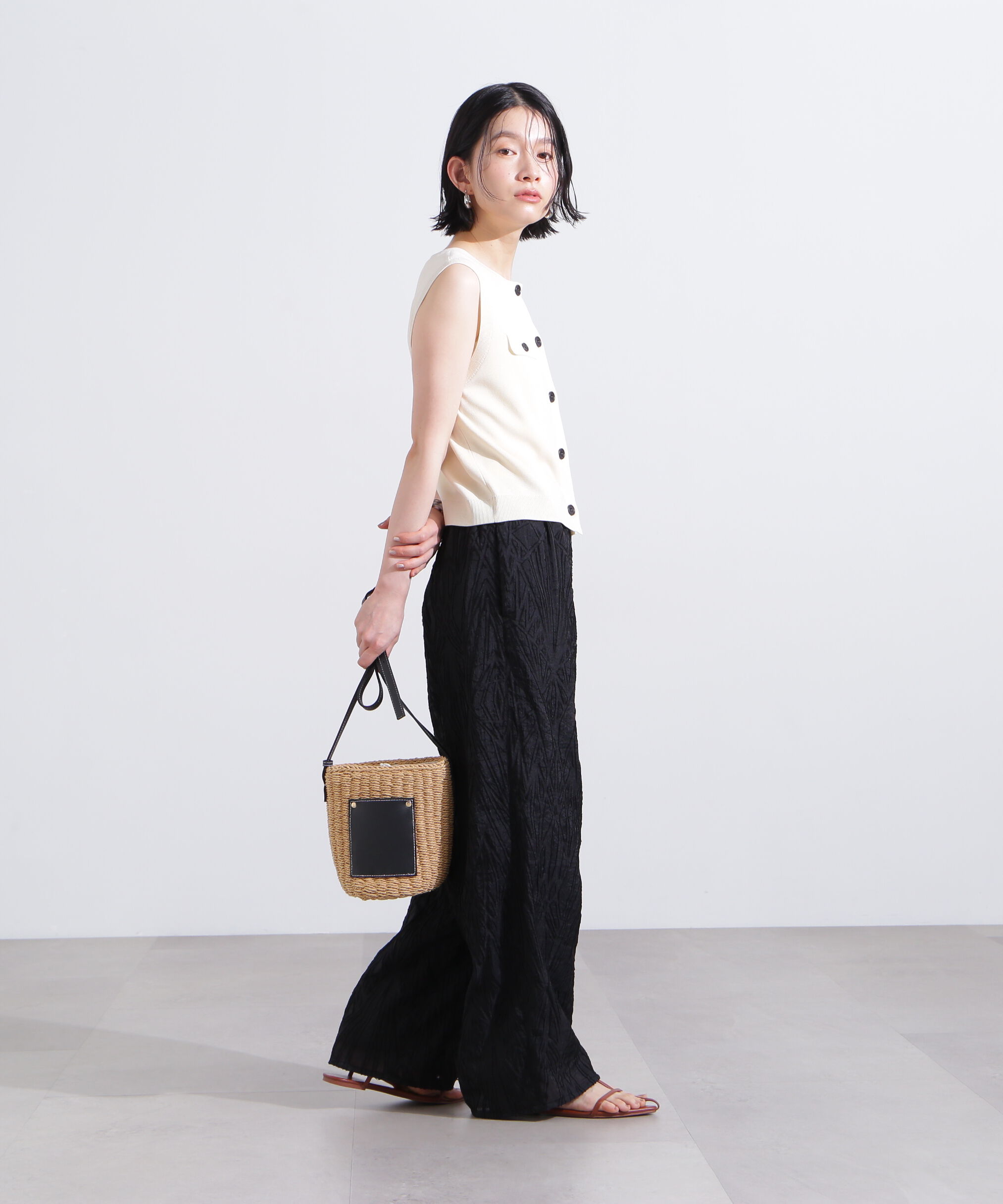  「カットジャガードイージーパンツ」|その他|