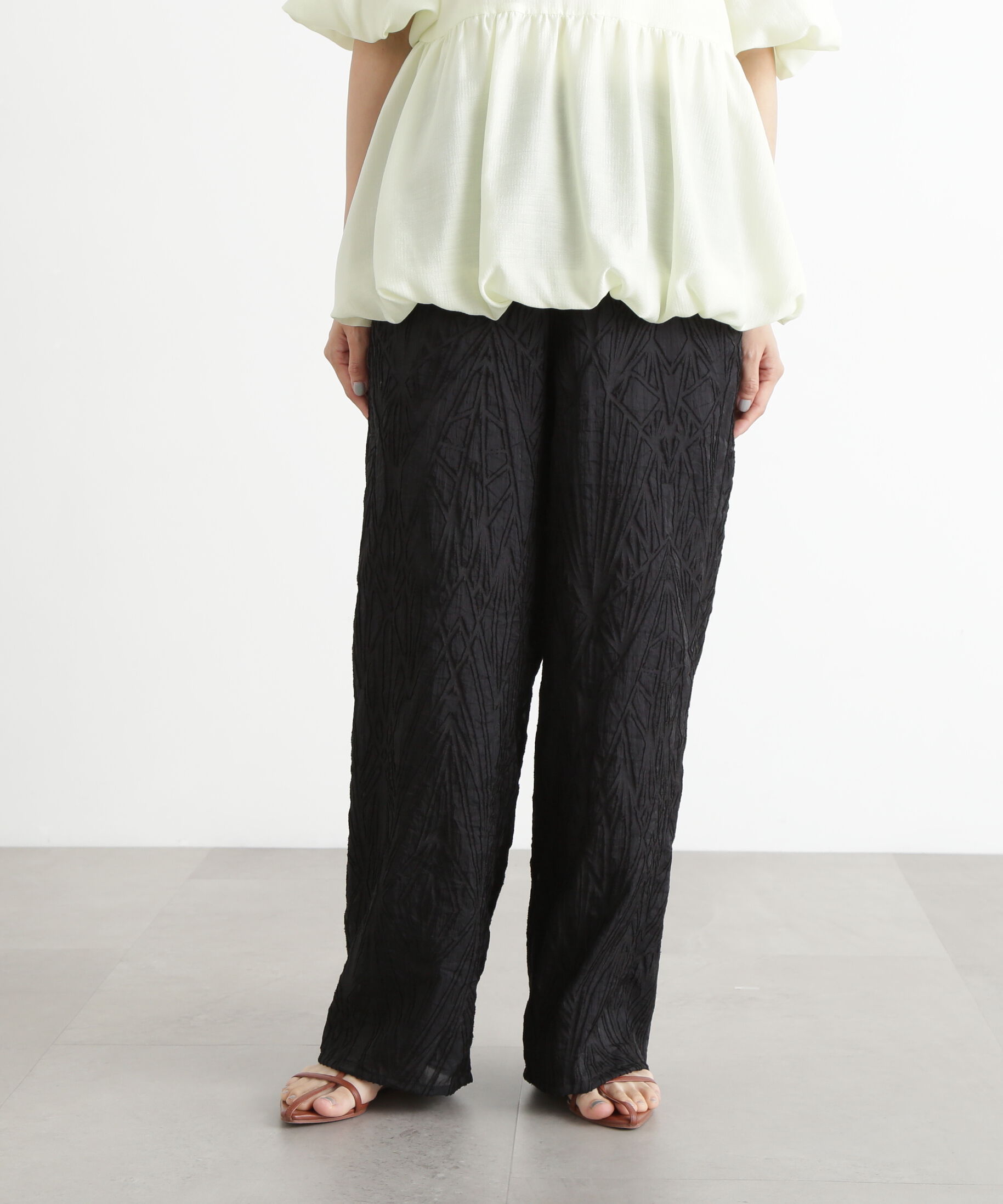  「カットジャガードイージーパンツ」|その他|
