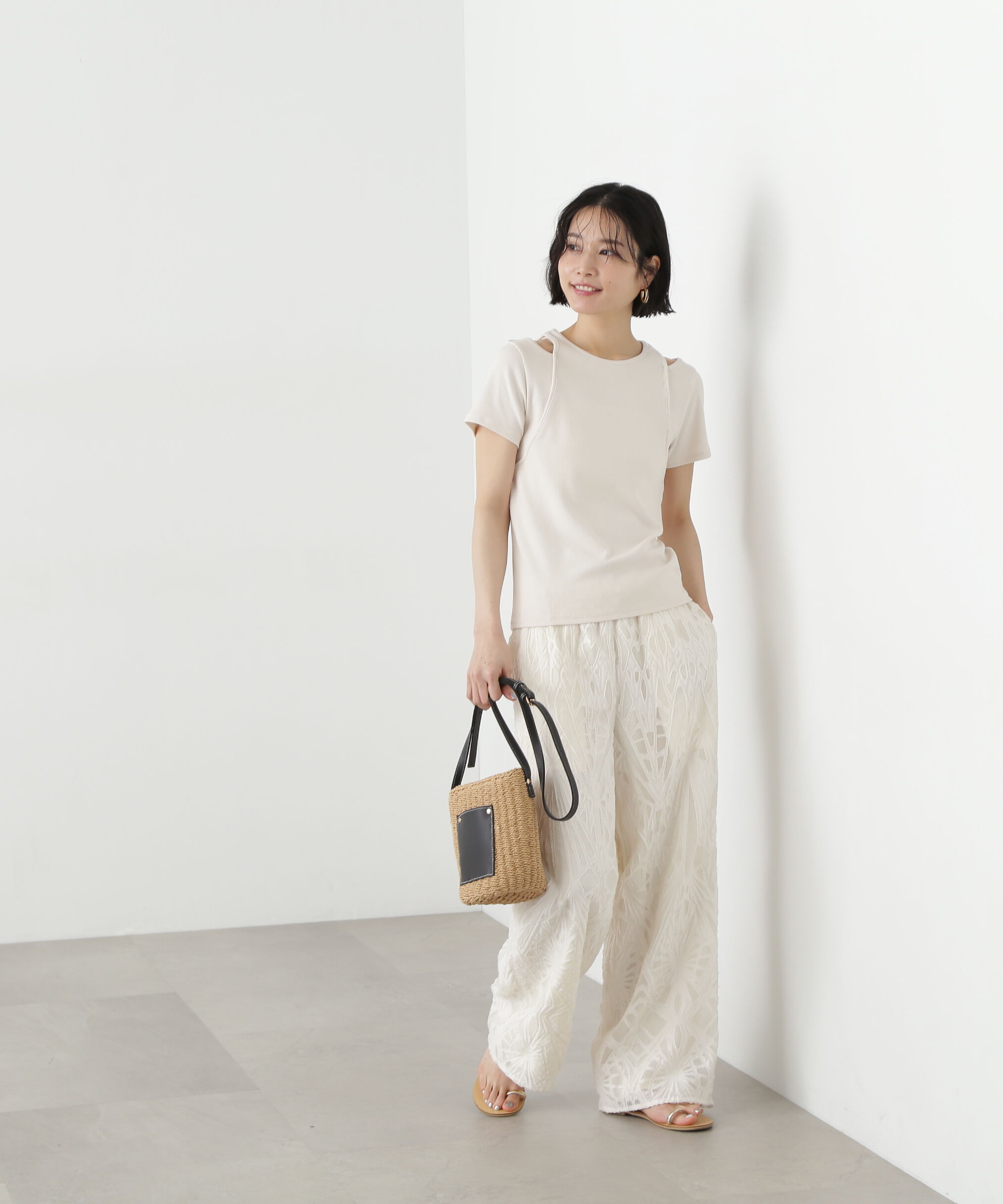  「カットジャガードイージーパンツ」|その他|