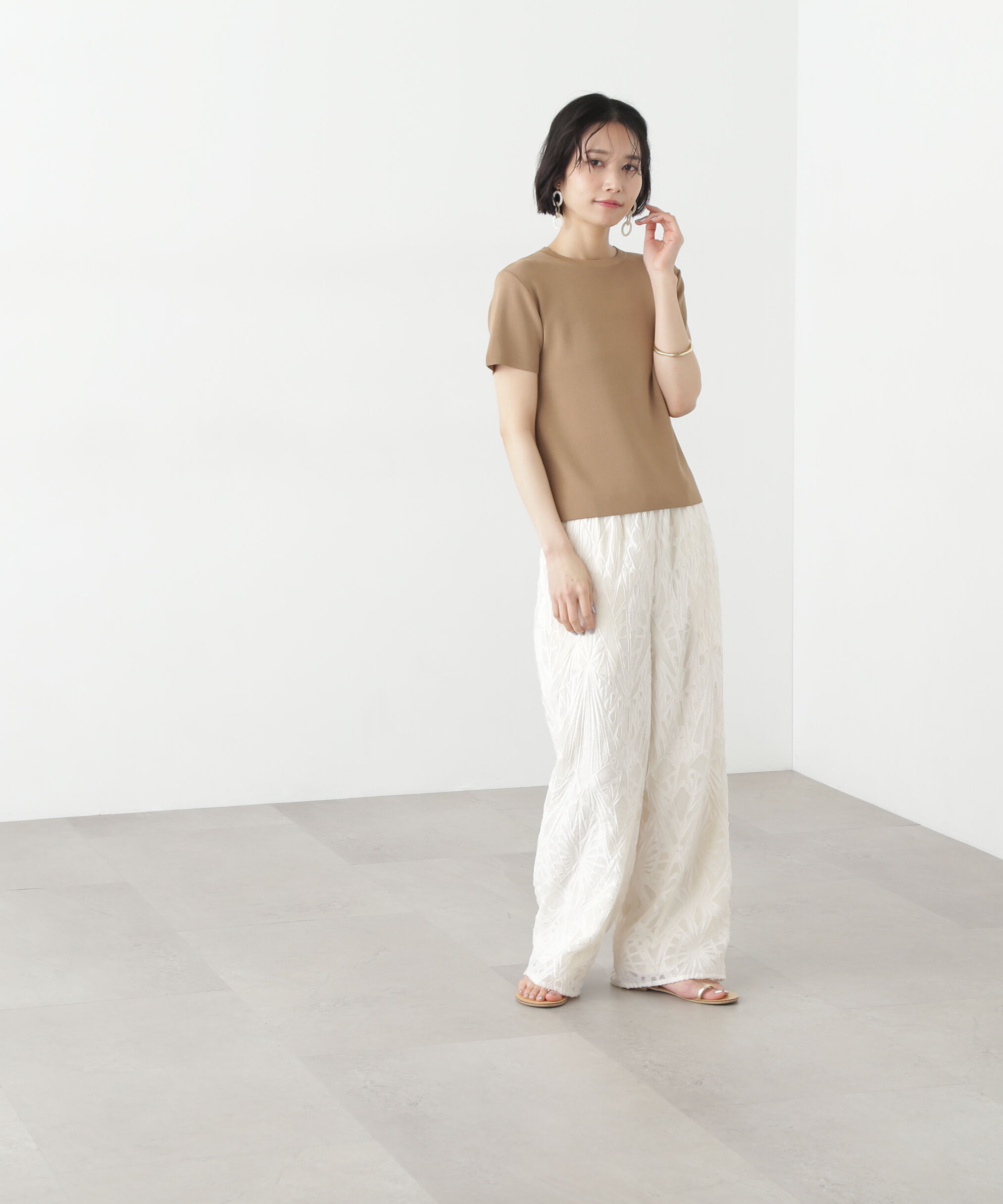  「カットジャガードイージーパンツ」|その他|