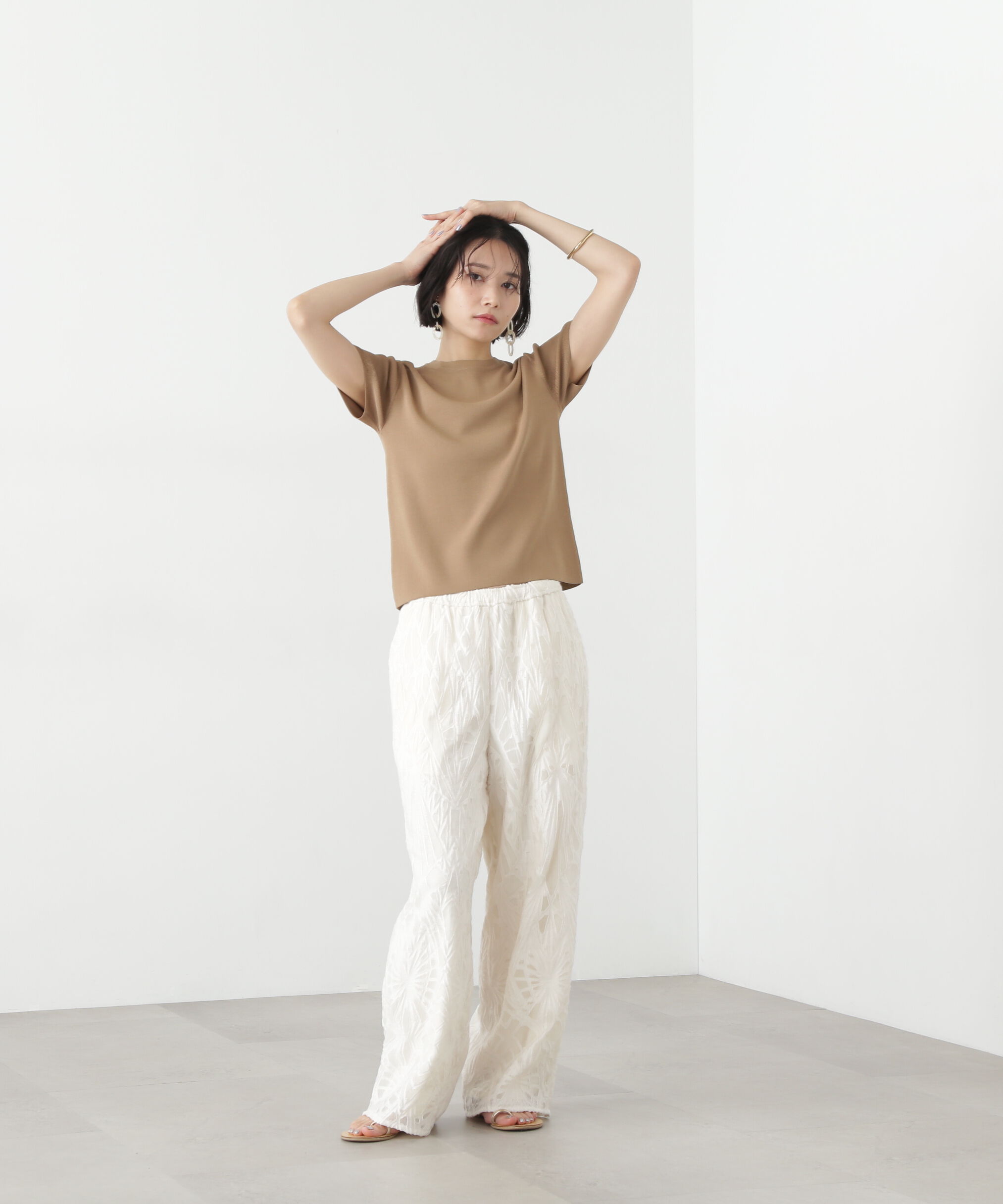  「カットジャガードイージーパンツ」|その他|