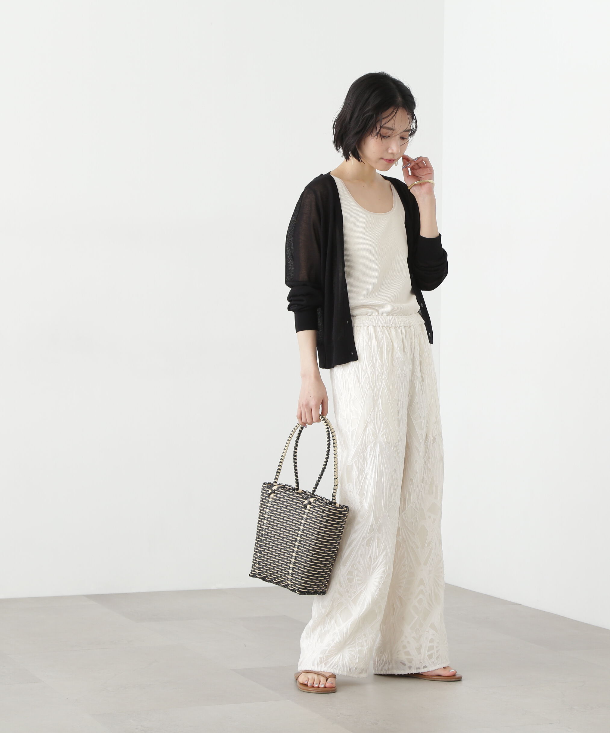  「カットジャガードイージーパンツ」|その他|