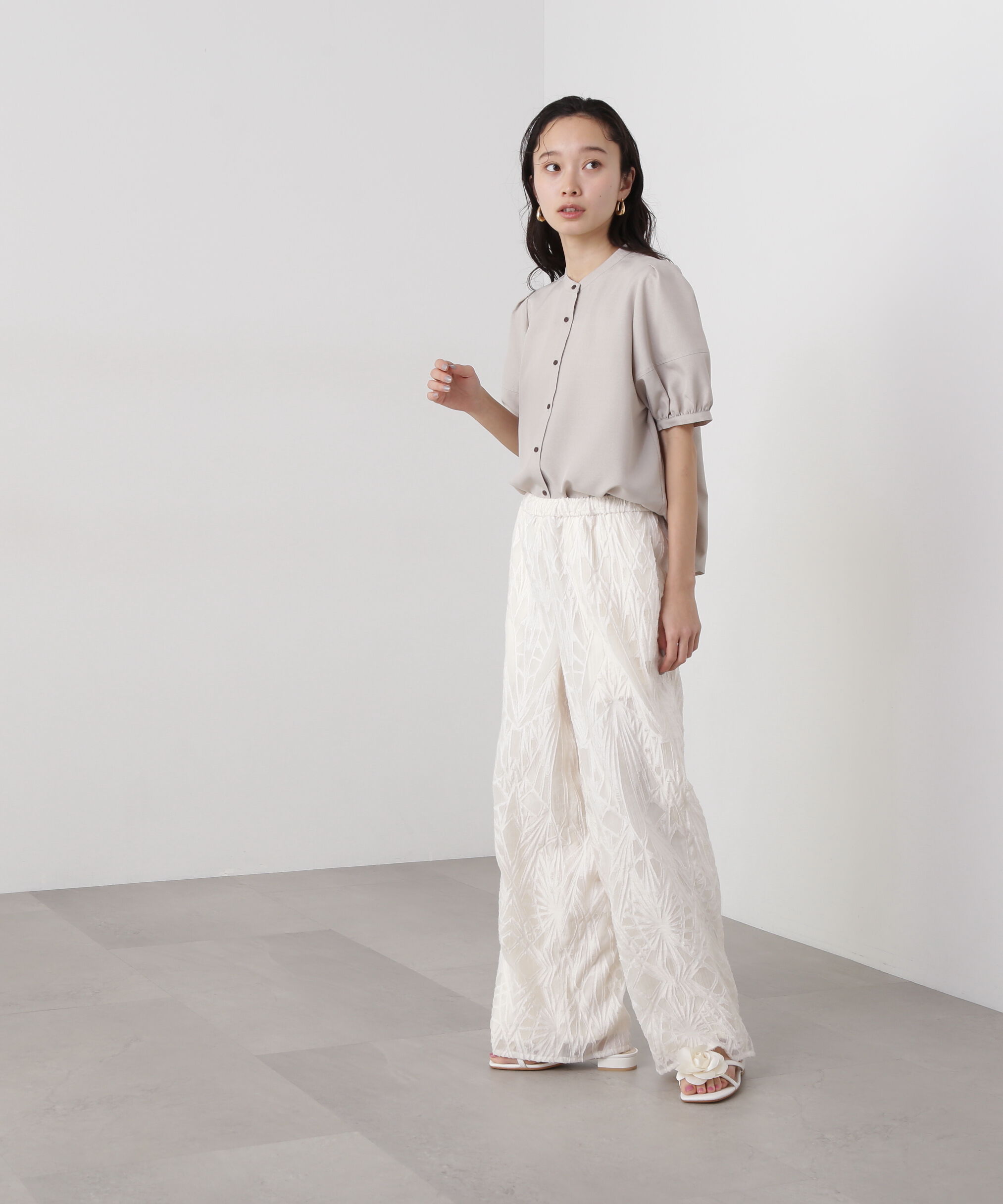  「カットジャガードイージーパンツ」|その他|