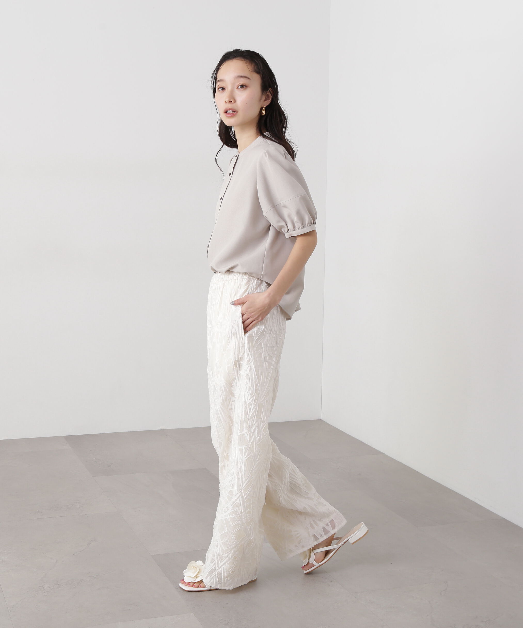  「カットジャガードイージーパンツ」|その他|