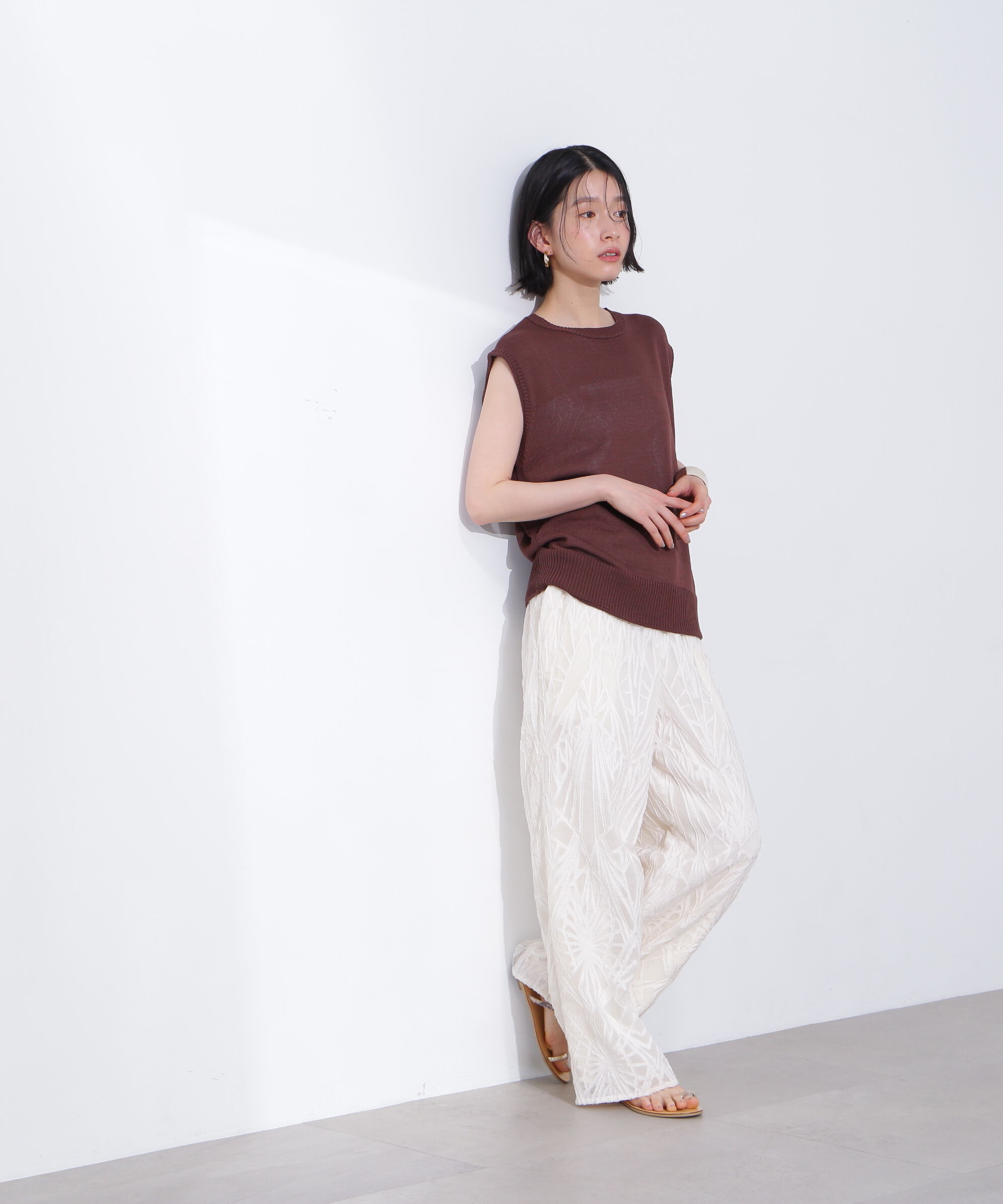  「カットジャガードイージーパンツ」|その他|