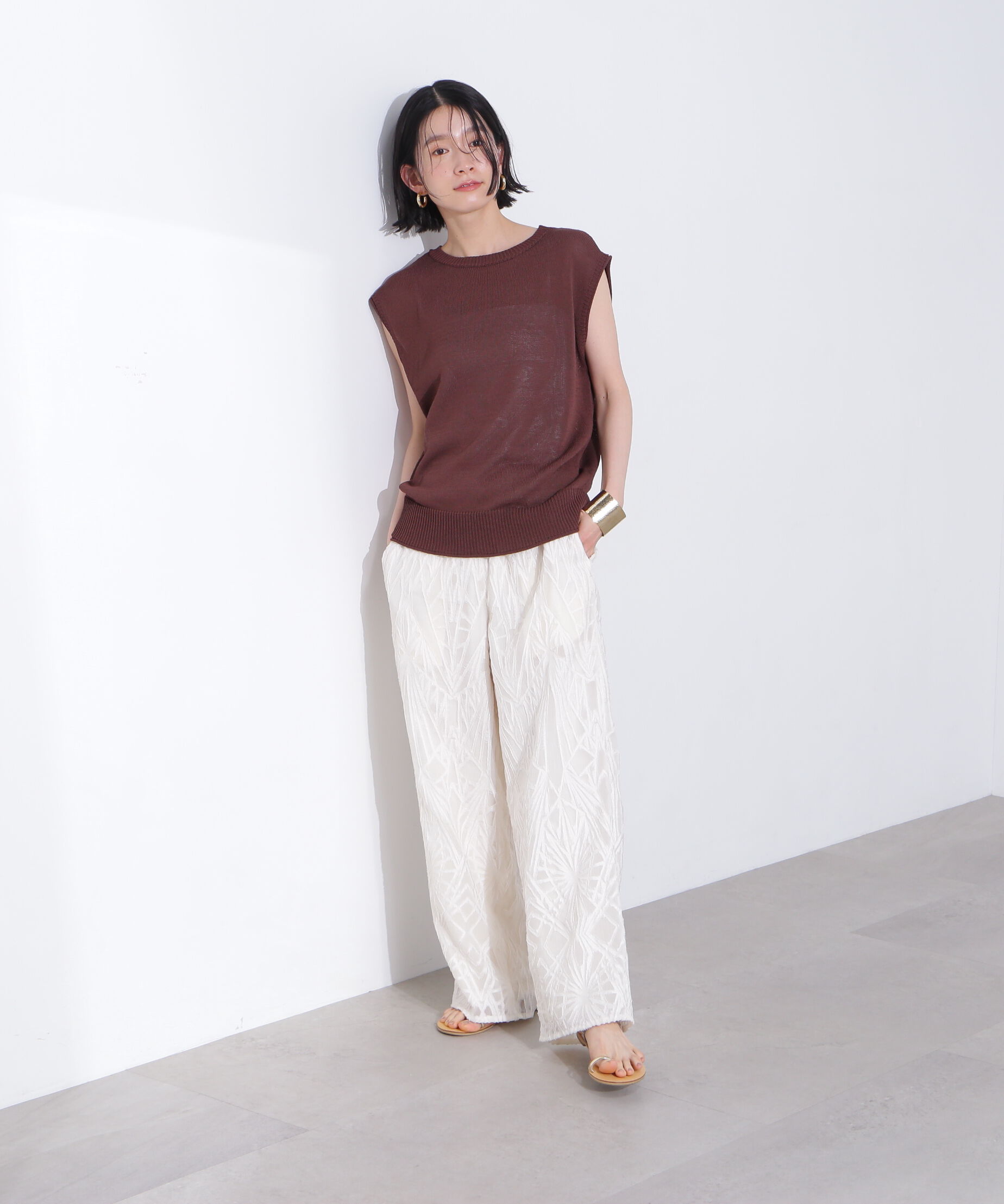  「カットジャガードイージーパンツ」|その他|