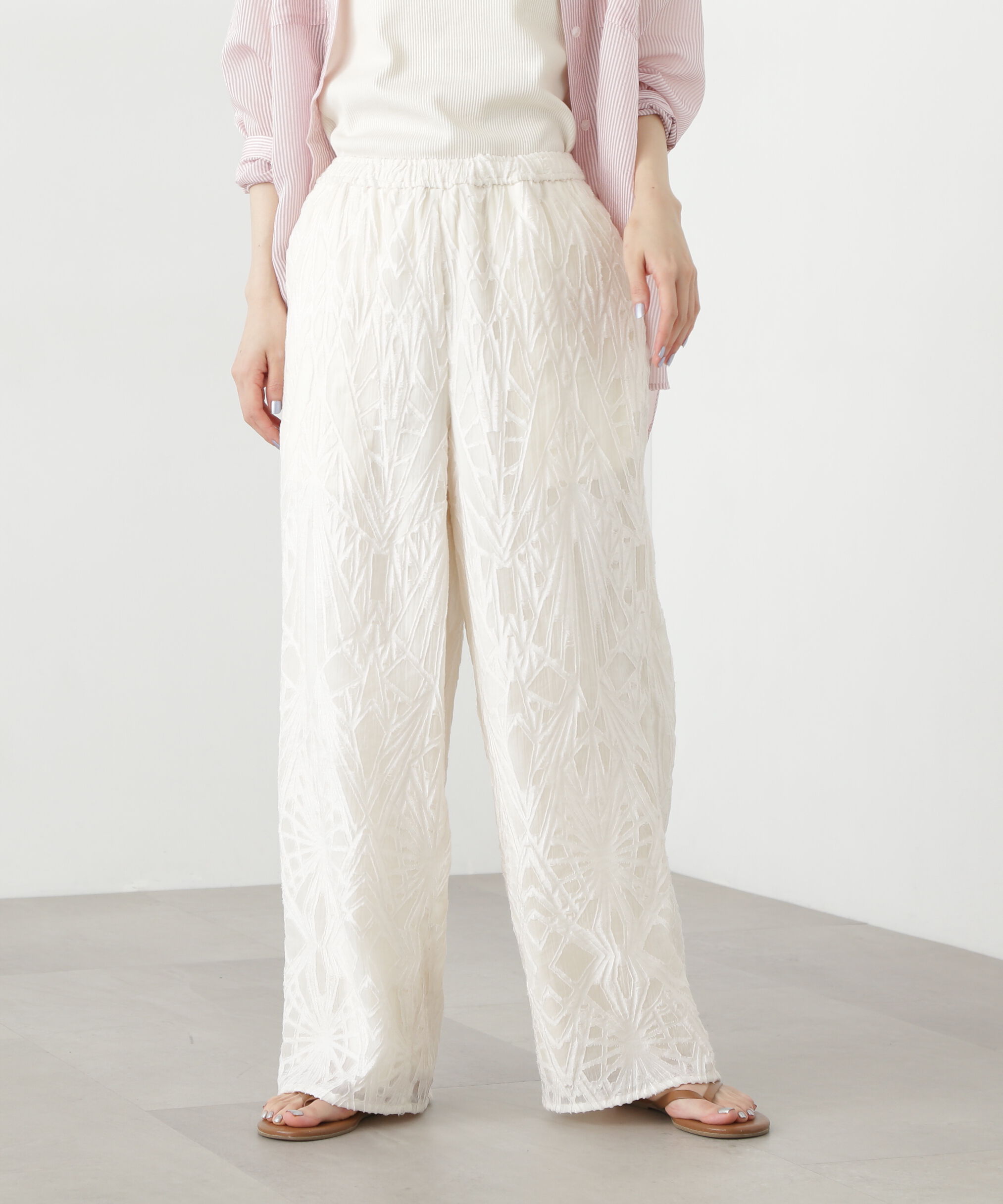  「カットジャガードイージーパンツ」|その他|