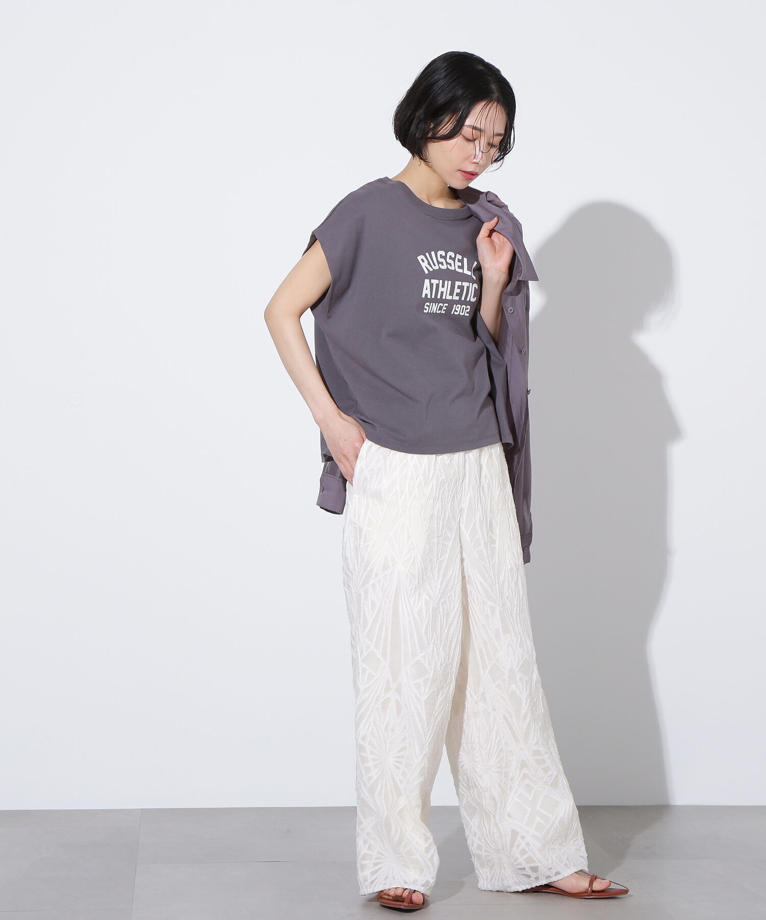  「カットジャガードイージーパンツ」|その他|