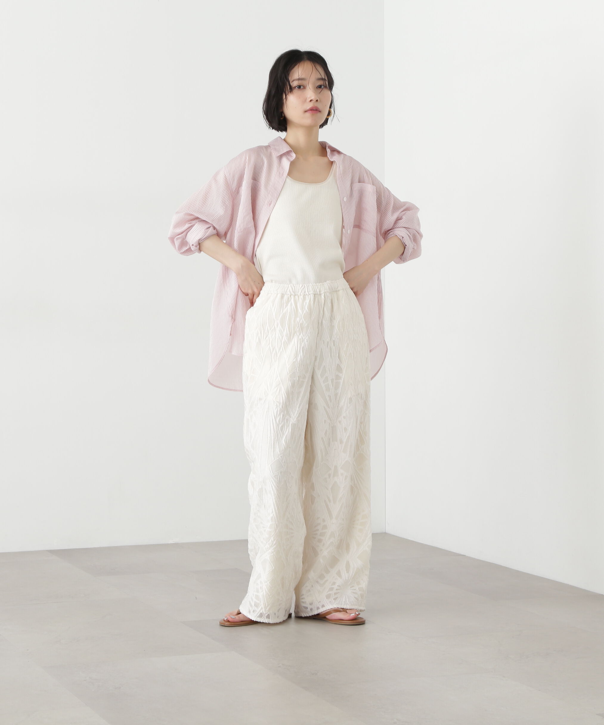  「カットジャガードイージーパンツ」|その他|