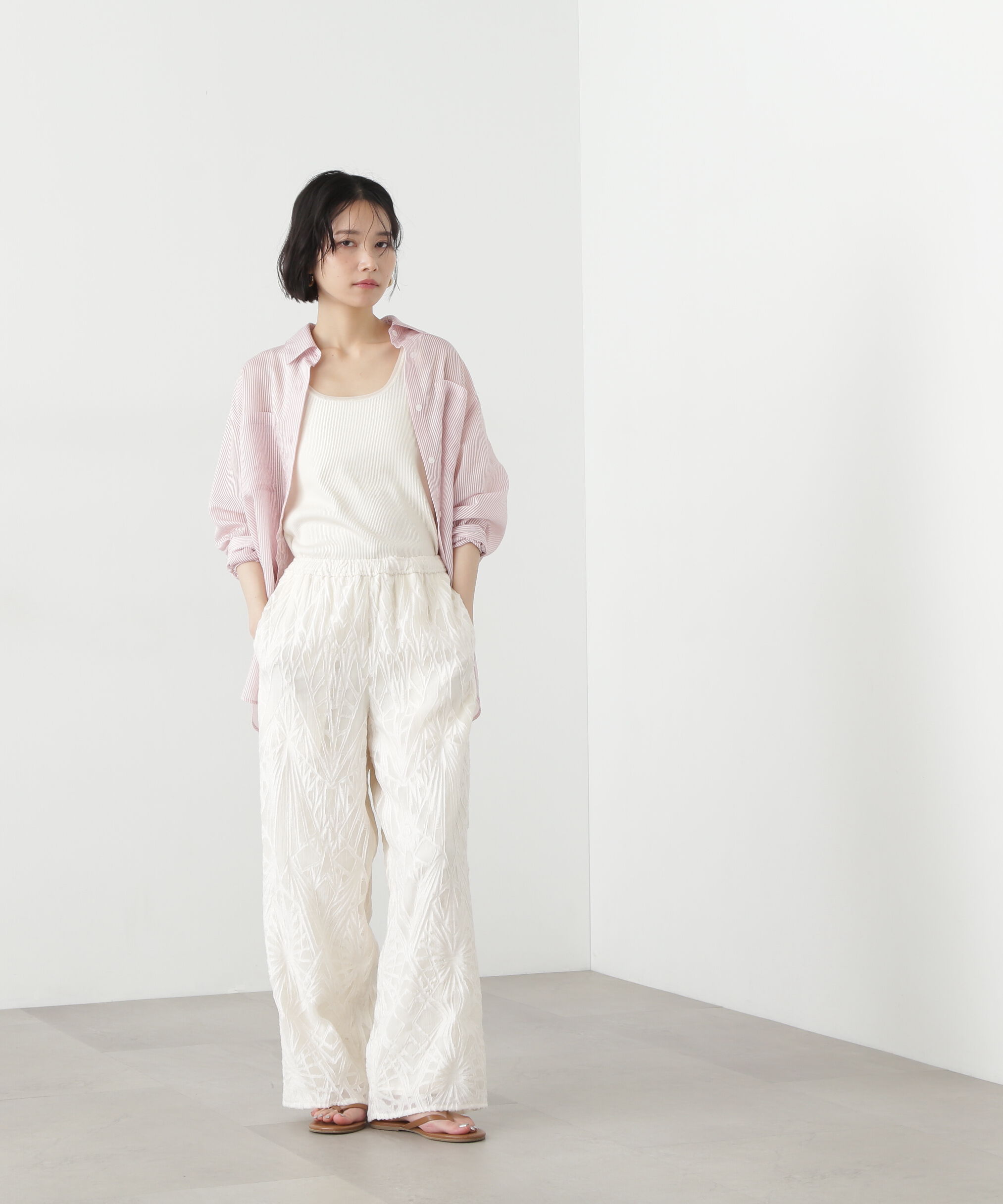  「カットジャガードイージーパンツ」|その他|