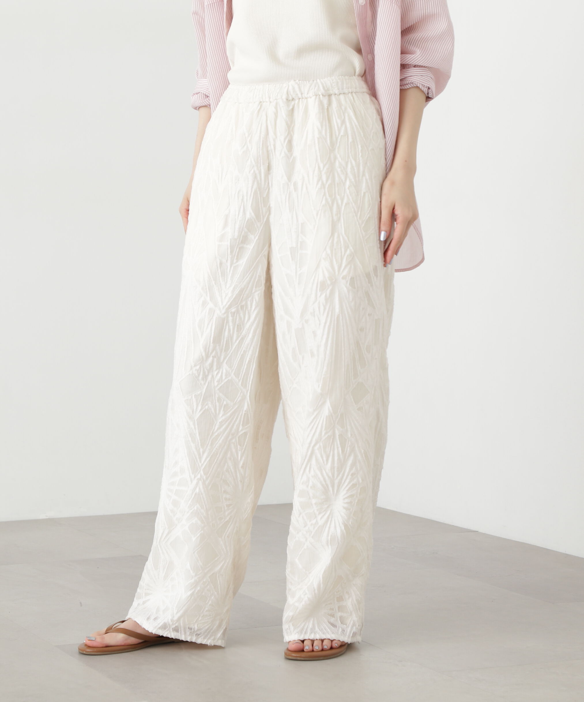  「カットジャガードイージーパンツ」|その他|