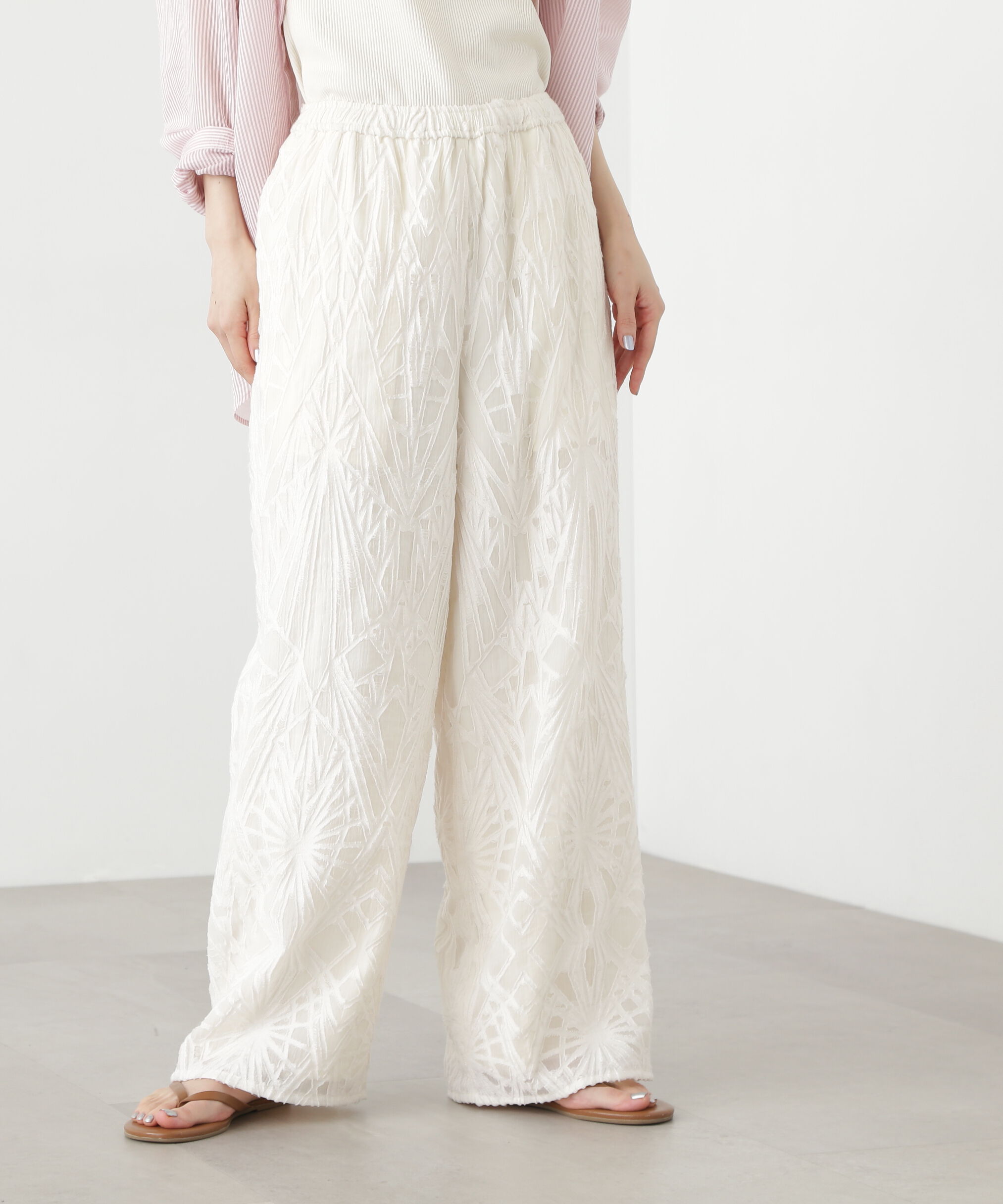  「カットジャガードイージーパンツ」|その他|