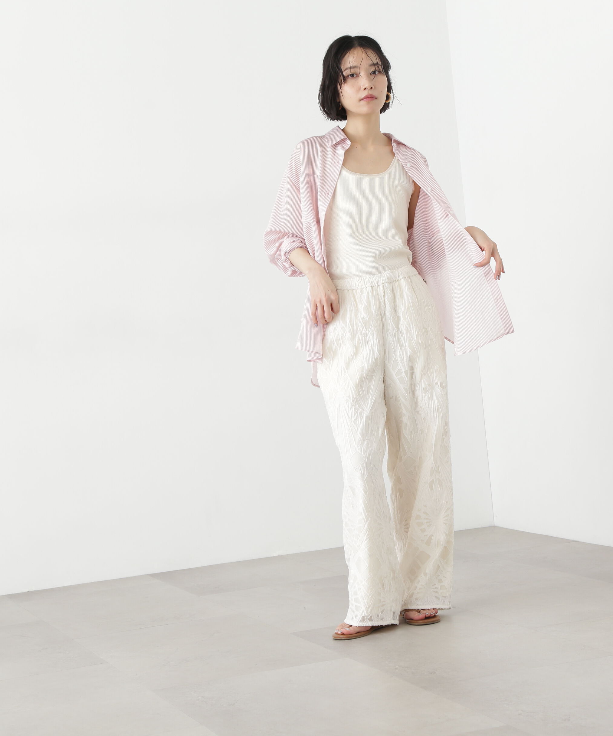  「カットジャガードイージーパンツ」|その他|