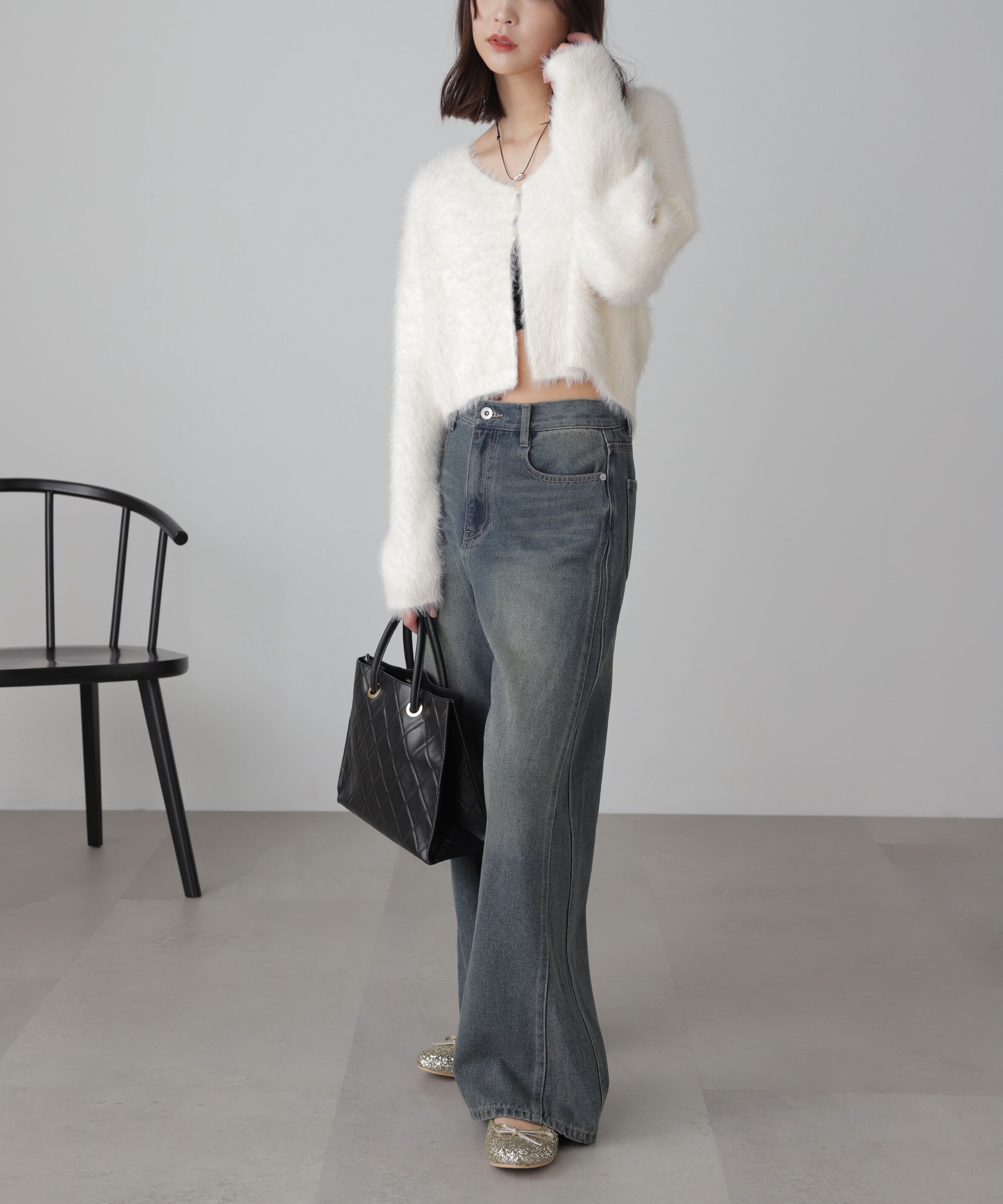  「[XS-Lサイズ展開]サイドパネルヴィンテージライクワイドデニム」|その他|