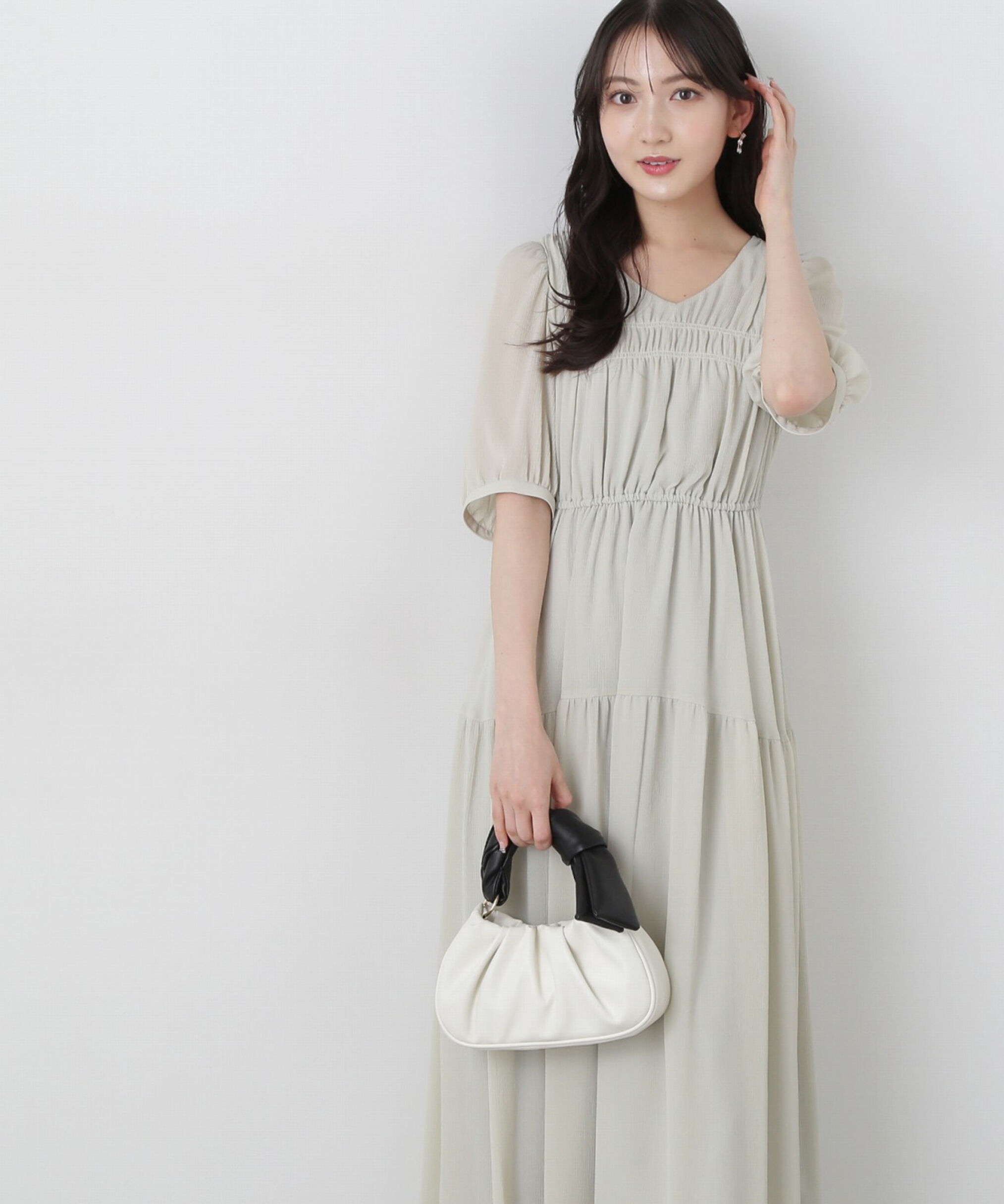 PROPORTION BODY DRESSING「ベルト付きギャザーワンピース」|ワンピース|