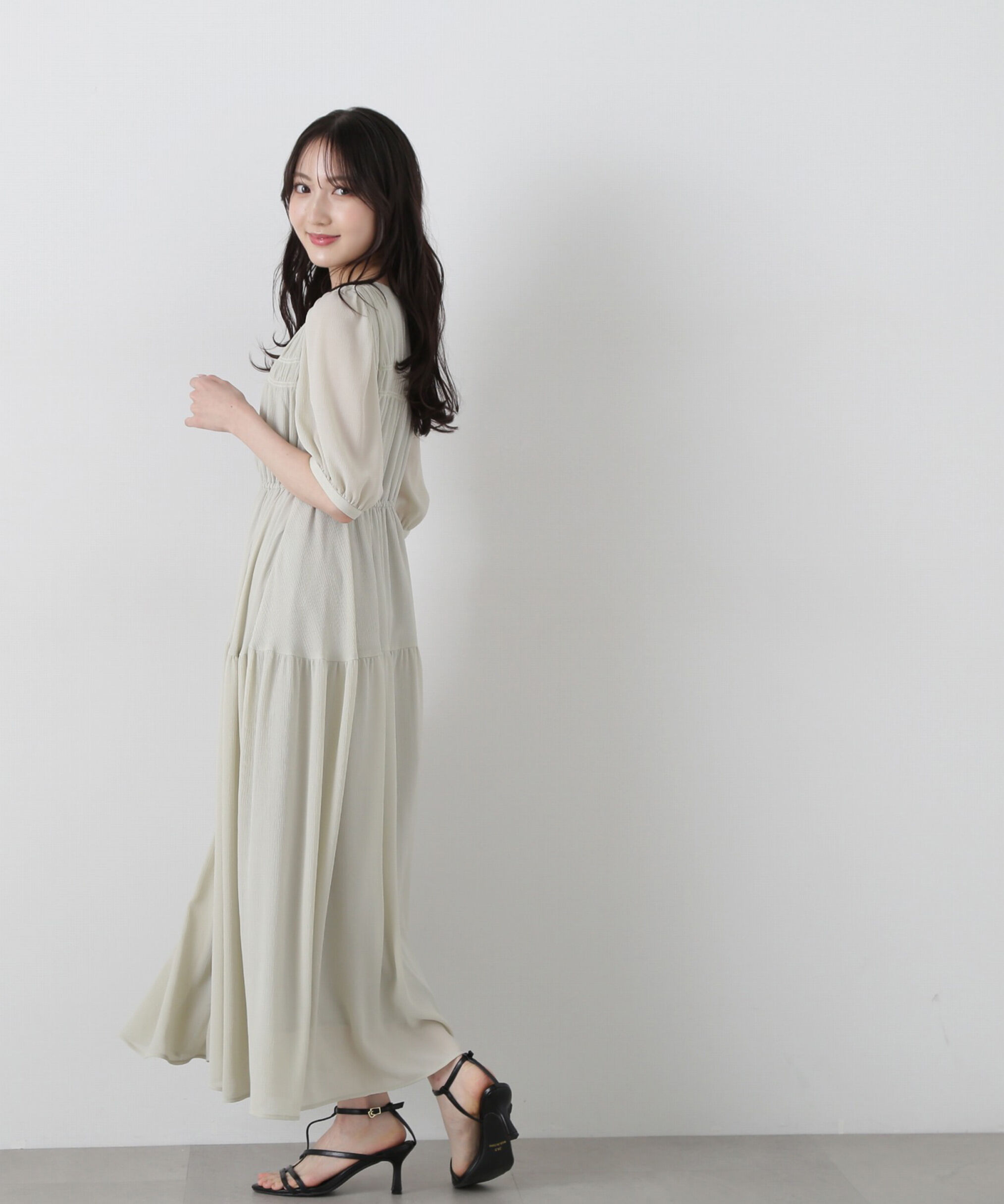 PROPORTION BODY DRESSING「ベルト付きギャザーワンピース」|ワンピース|