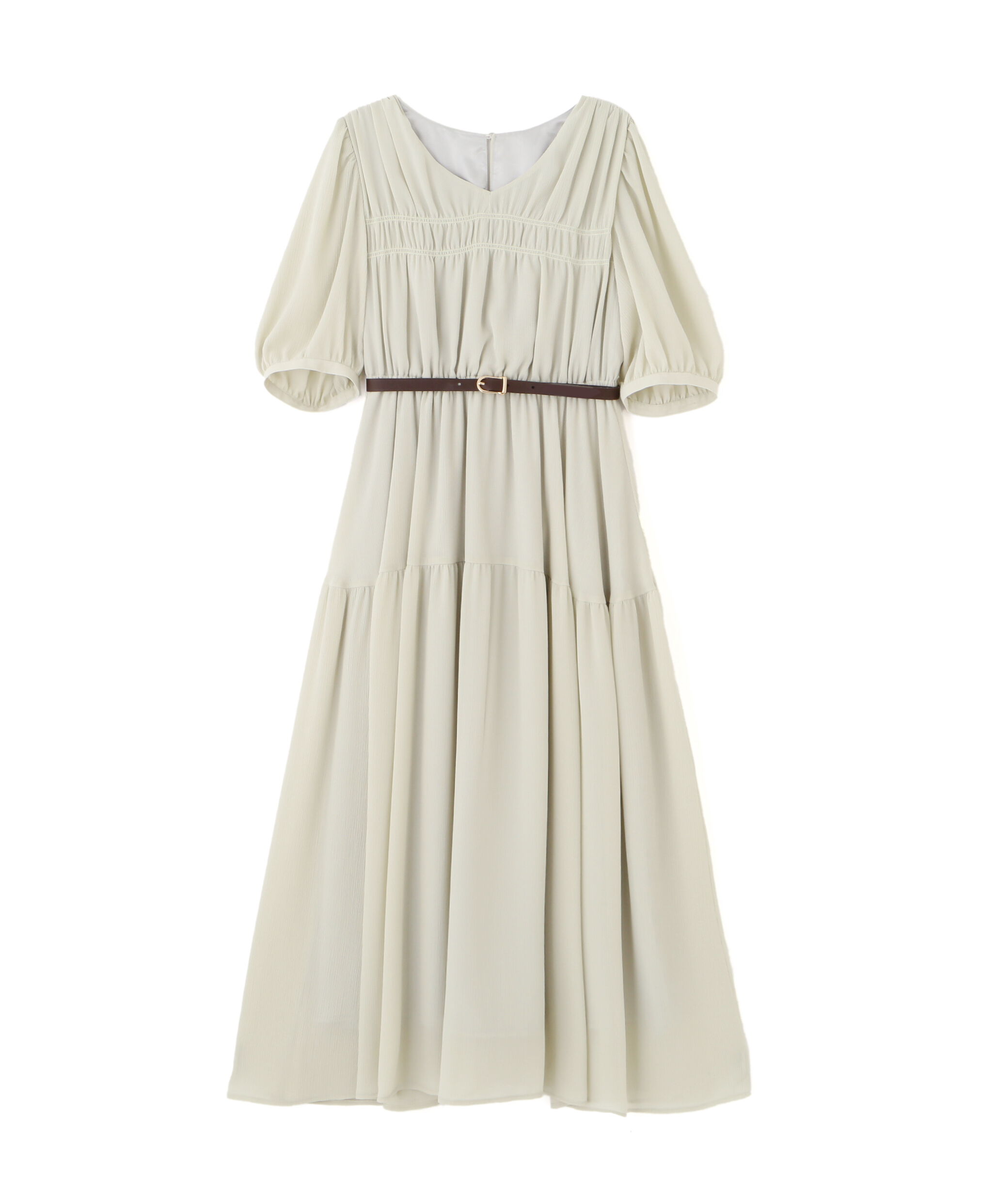 PROPORTION BODY DRESSING「ベルト付きギャザーワンピース」|ワンピース|