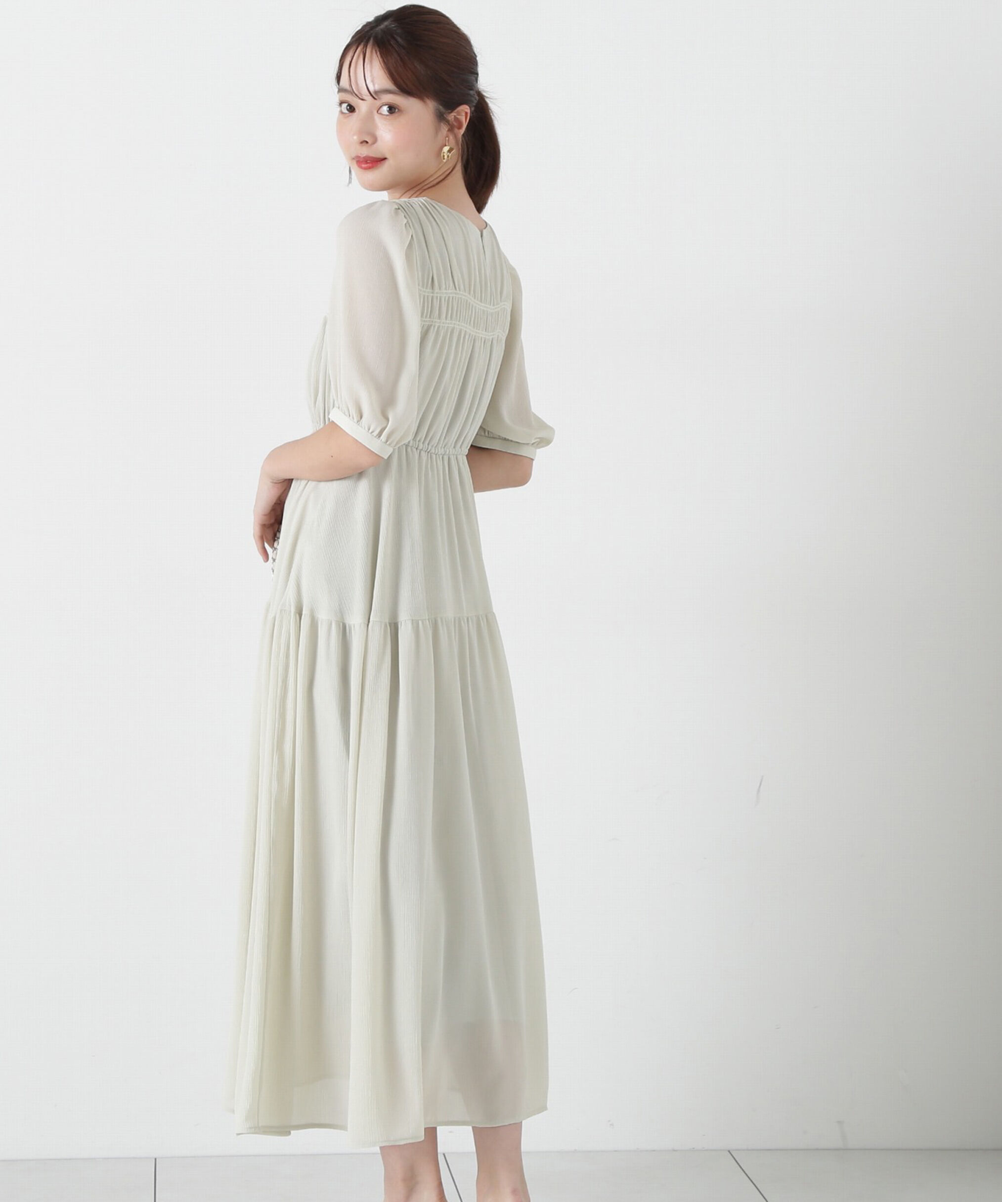 PROPORTION BODY DRESSING「ベルト付きギャザーワンピース」|ワンピース|