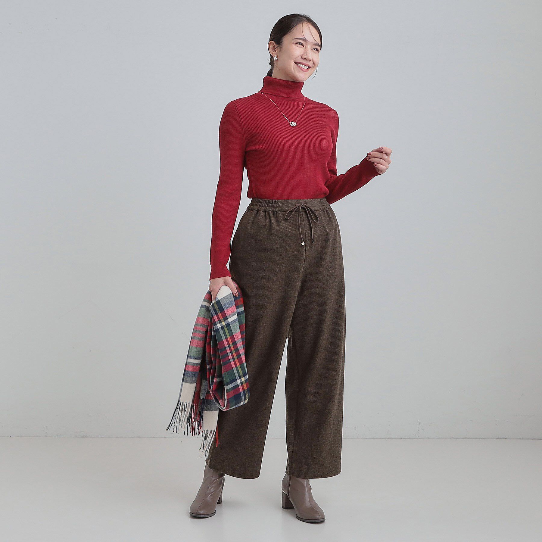 SHOO･LA･RUE「【洗濯機可/S-LL/あったか】ラフ過ぎない 大人のイージーワイドパンツ」|その他|