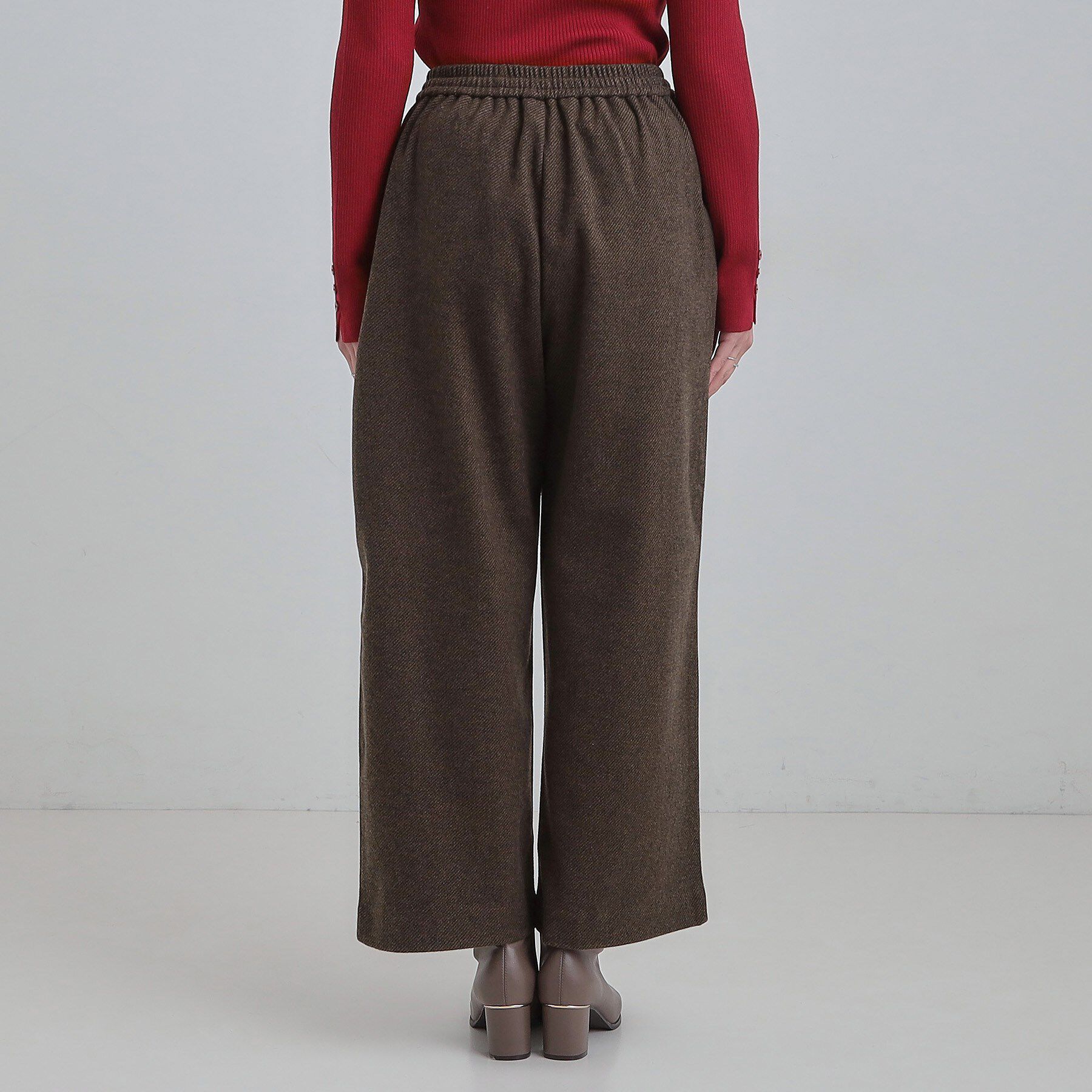 SHOO･LA･RUE「【洗濯機可/S-LL/あったか】ラフ過ぎない 大人のイージーワイドパンツ」|その他|