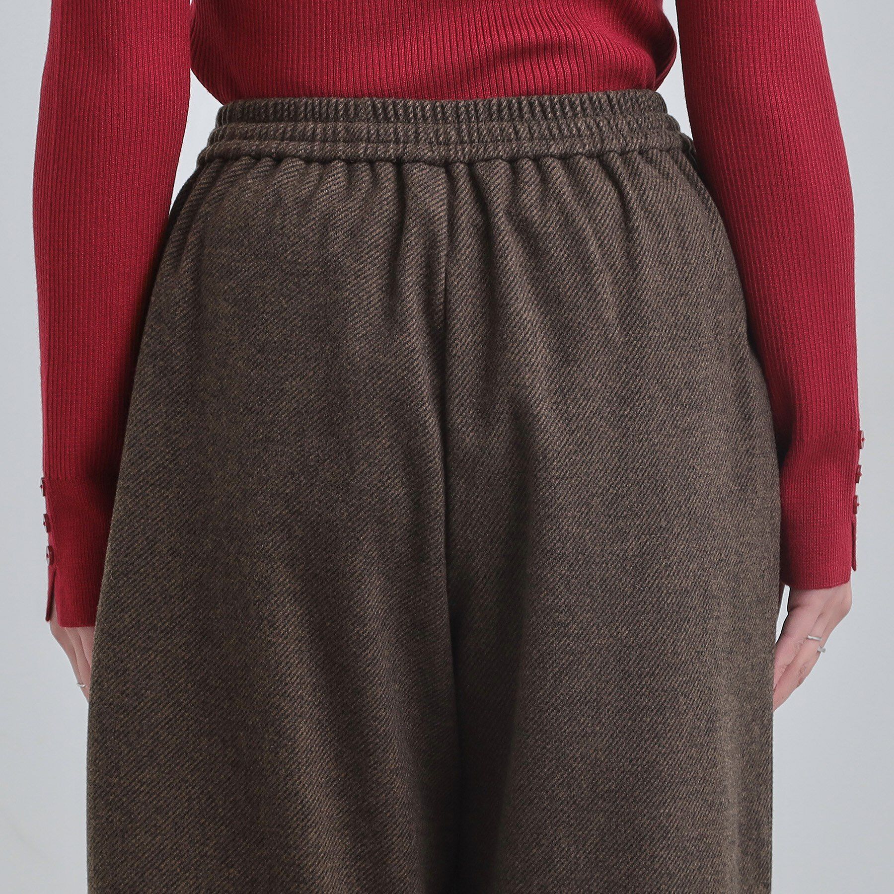 SHOO･LA･RUE「【洗濯機可/S-LL/あったか】ラフ過ぎない 大人のイージーワイドパンツ」|その他|