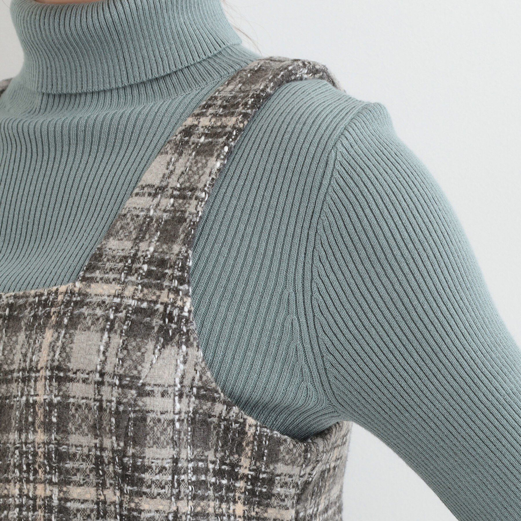 SHOO･LA･RUE「【2点セット/S-LL】着るだけで決まる クラシカルなツイード調 チェック柄セットアップ」|スーツ|