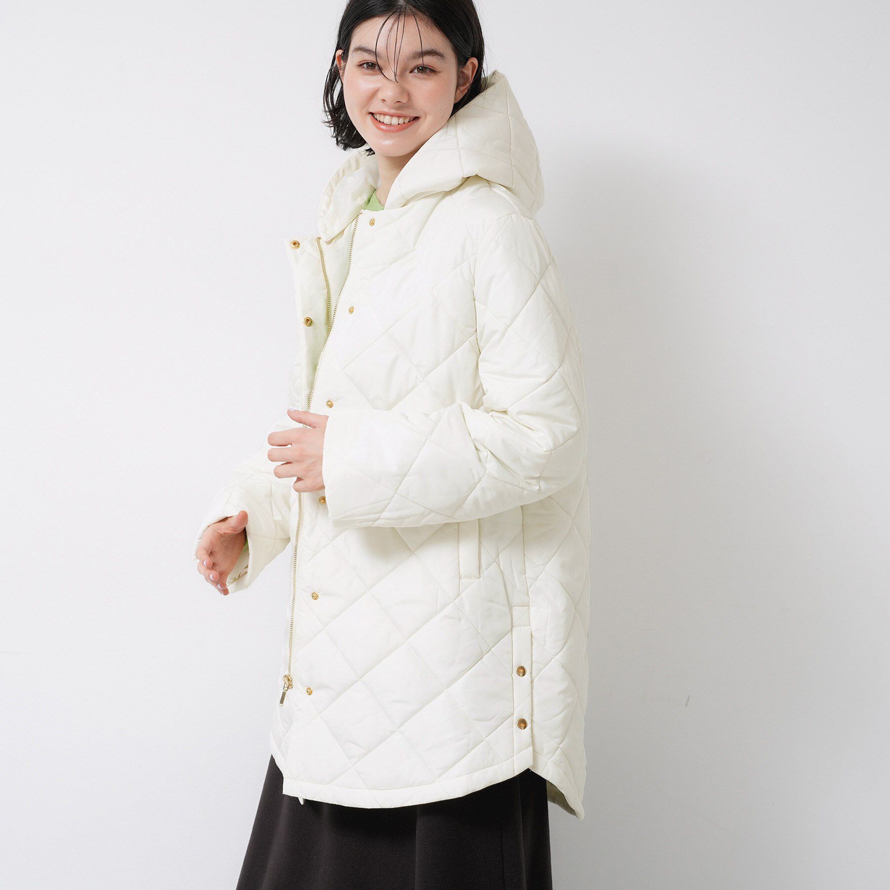 Dessin「【2WAY/洗える】中綿キルトコート」|ダウン|