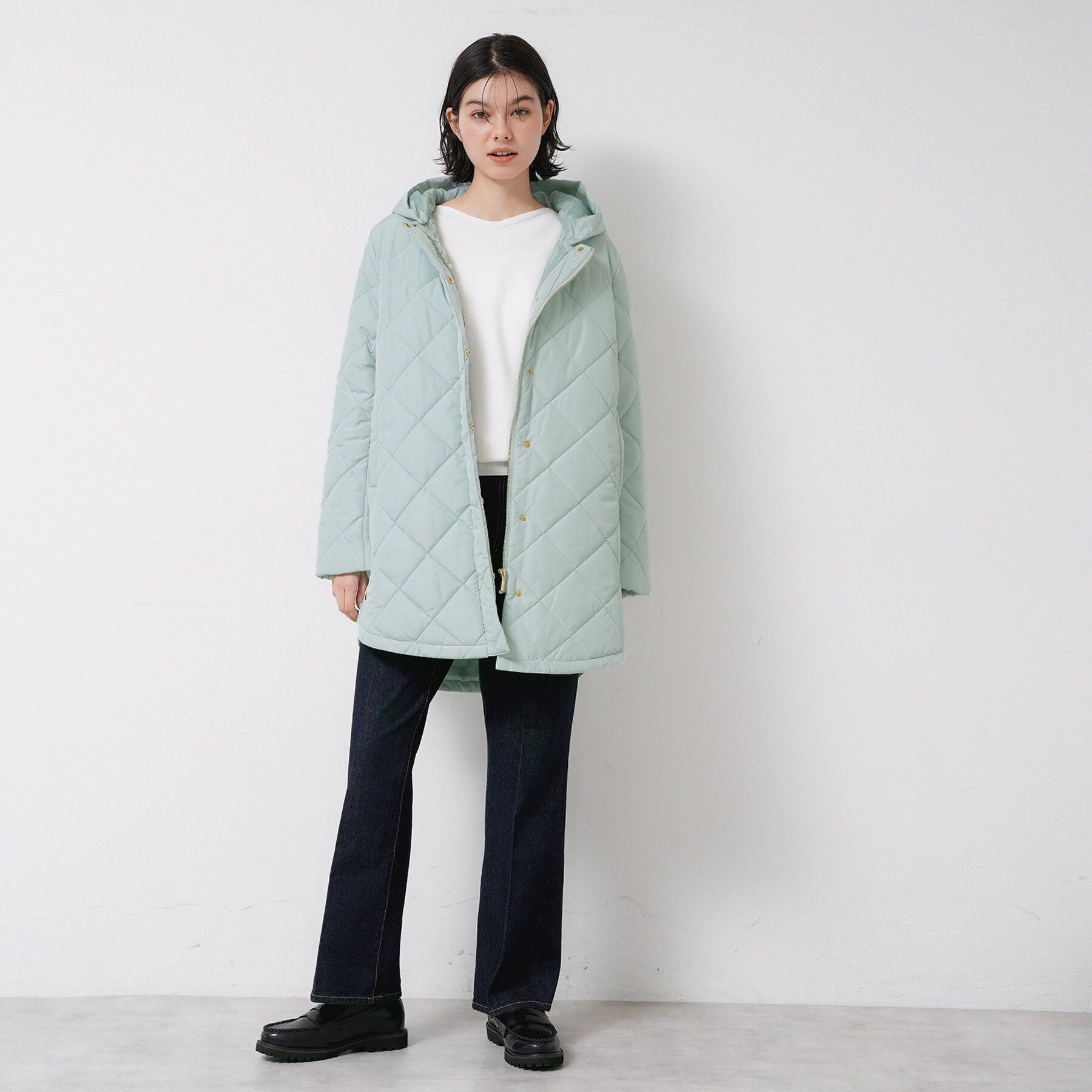 Dessin「【2WAY/洗える】中綿キルトコート」|ダウン|