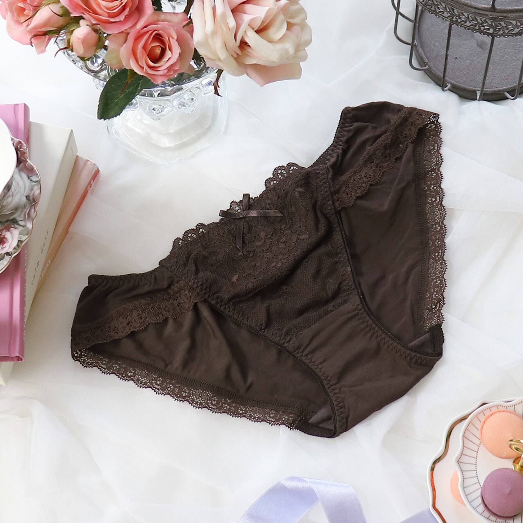 Risa Magli「アマイア ノーマルショーツ」|インナー|ブラウン(040)