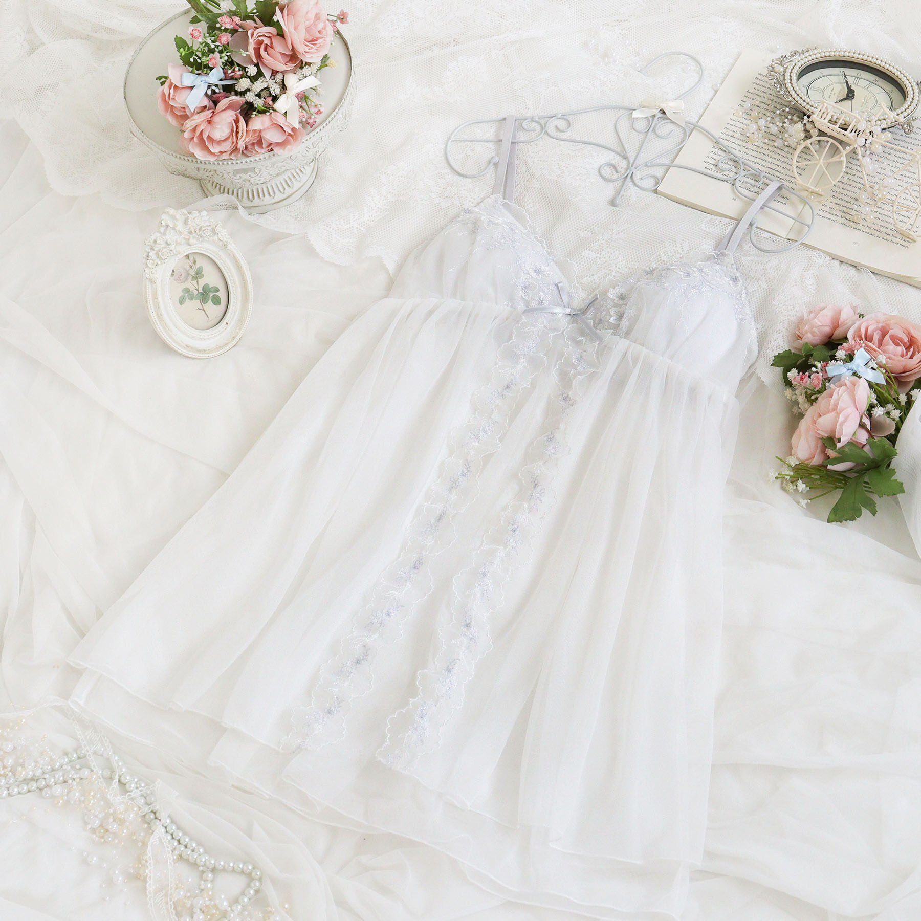 Risa Magli「フリート カップ付スリップ」|キャミソール|ホワイト(001)