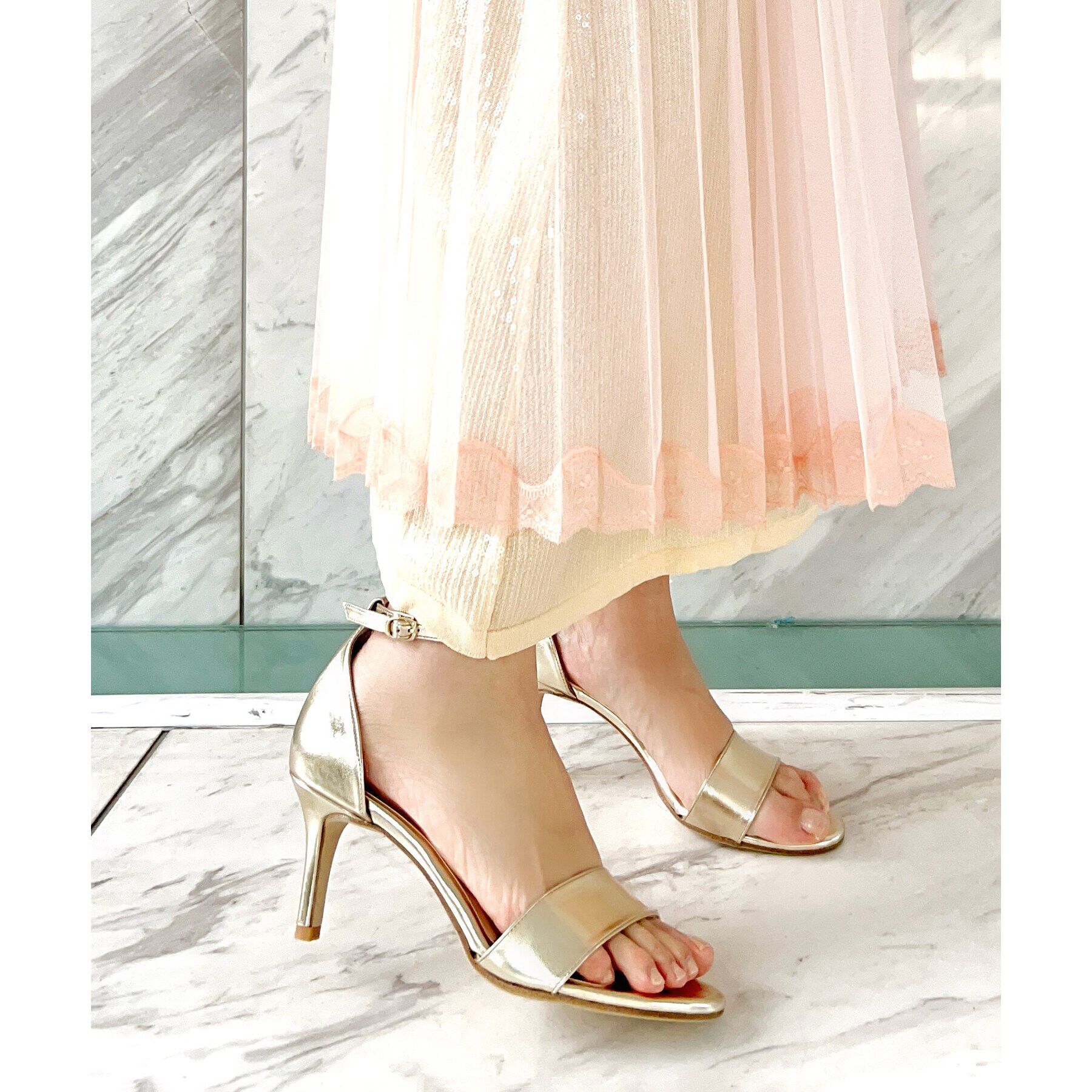 ESPERANZA「カウンター付きアンクルストラップサンダル 24SS」|サンダル|