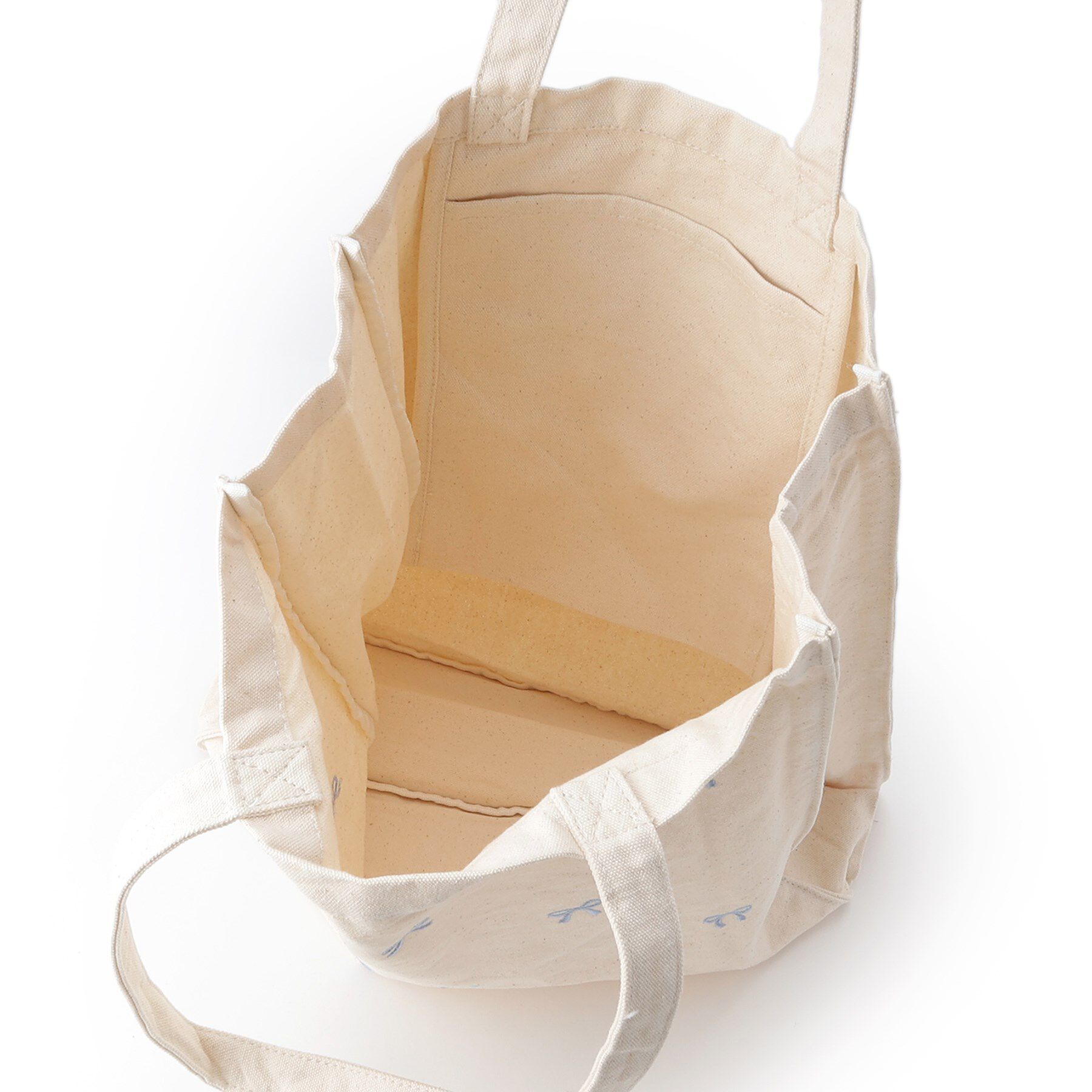 Ober Tashe「リボン刺繍キャンバストートバッグ」|トートバッグ|