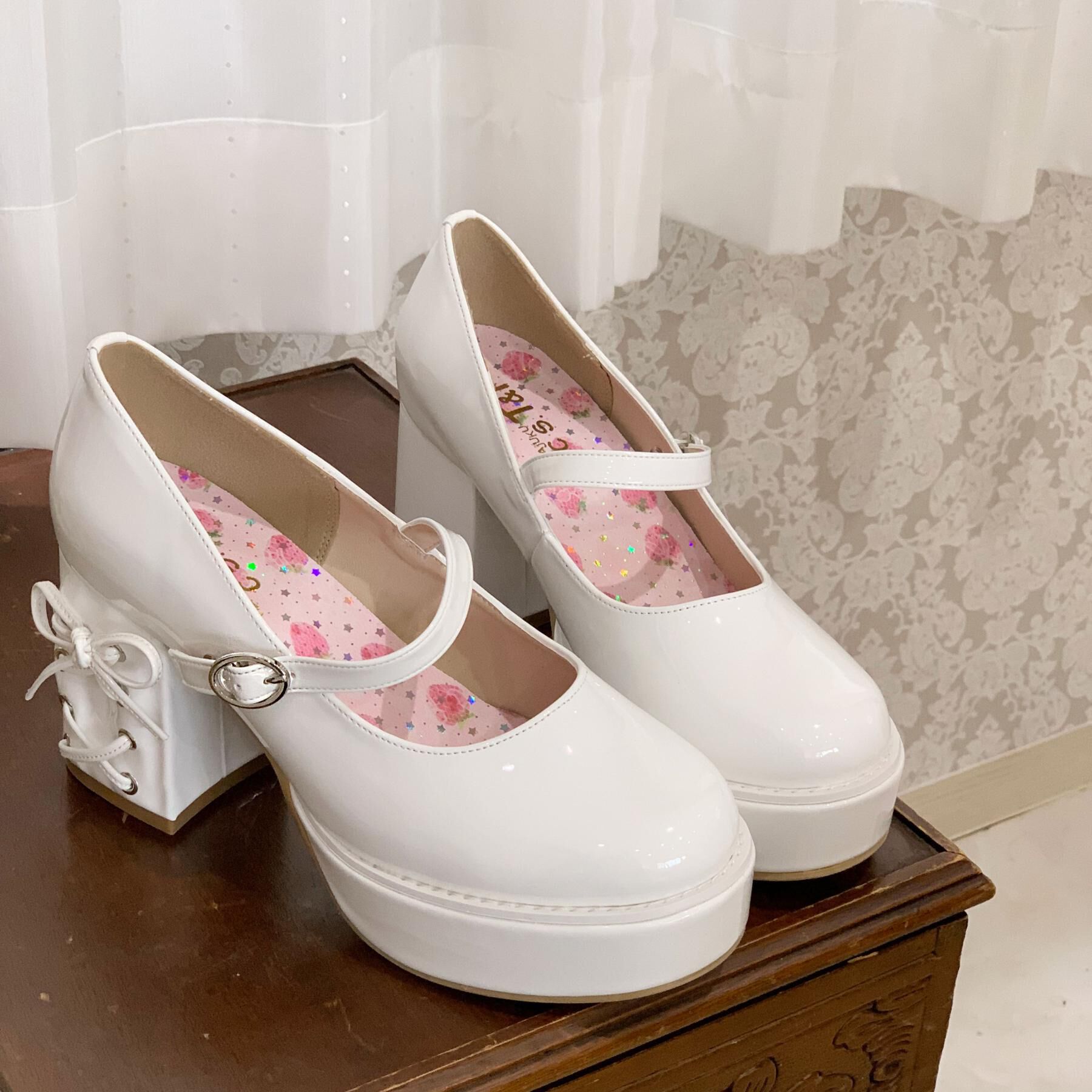 csT&P「厚底ヒールレースアップパンプス」|パンプス|