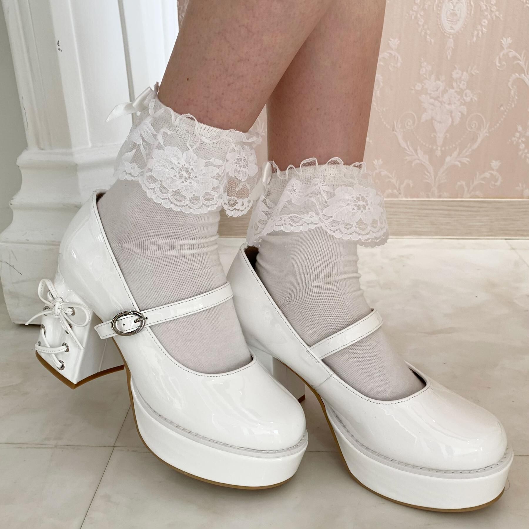 csT&P「厚底ヒールレースアップパンプス」|パンプス|