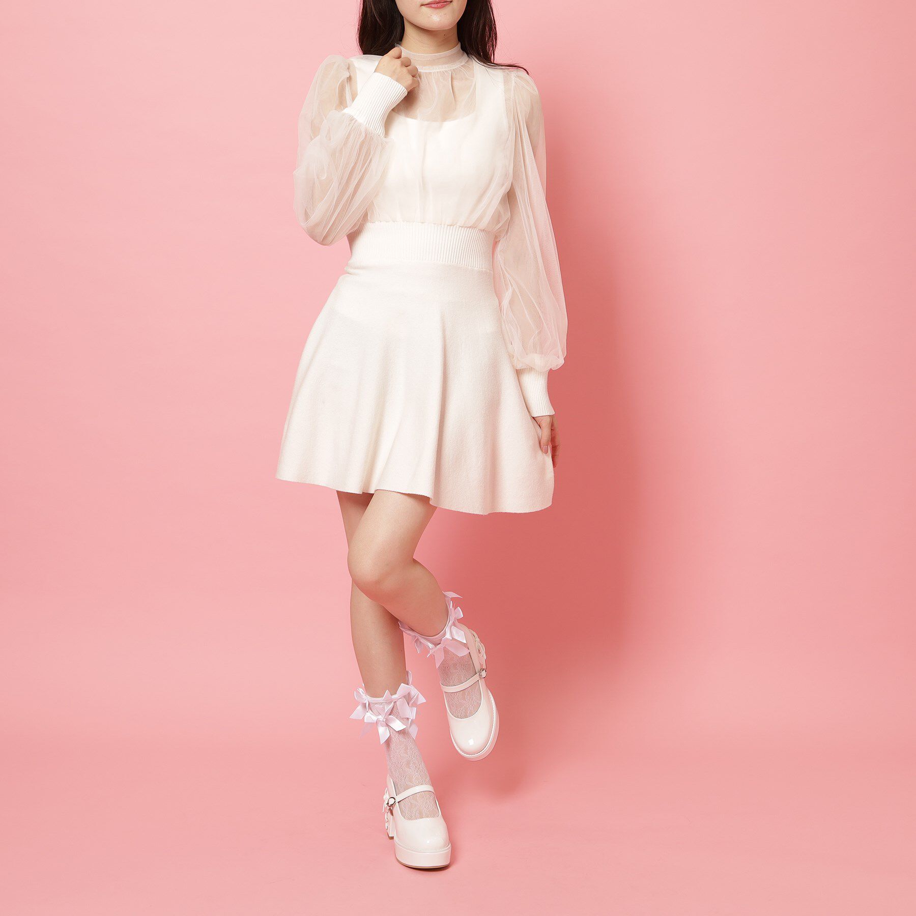 csT&P「厚底ヒールレースアップパンプス」|パンプス|