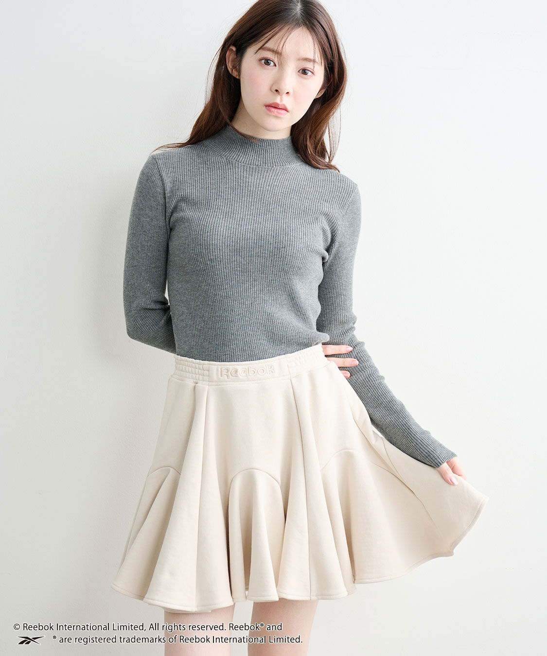 COCO DEAL「《COCO DEAL/Reebok》裏毛サーキュラーミニスカート」|スカート|