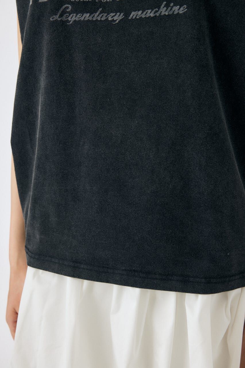 MOUSSY「OVERLAPPING LOGOS ノースリーブ TEE」|タンクトップ|