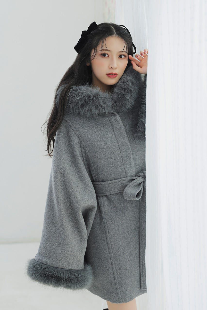 ウールMIXフードポンチョコート（rienda）｜ルミネのファッション通販