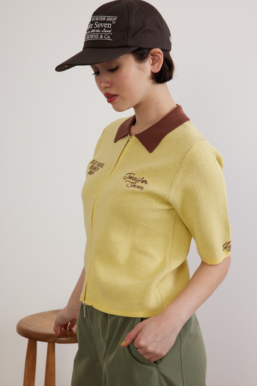 RODEO CROWNS「(JS)襟付きZIP KNITトップス」|ニット・セーター|