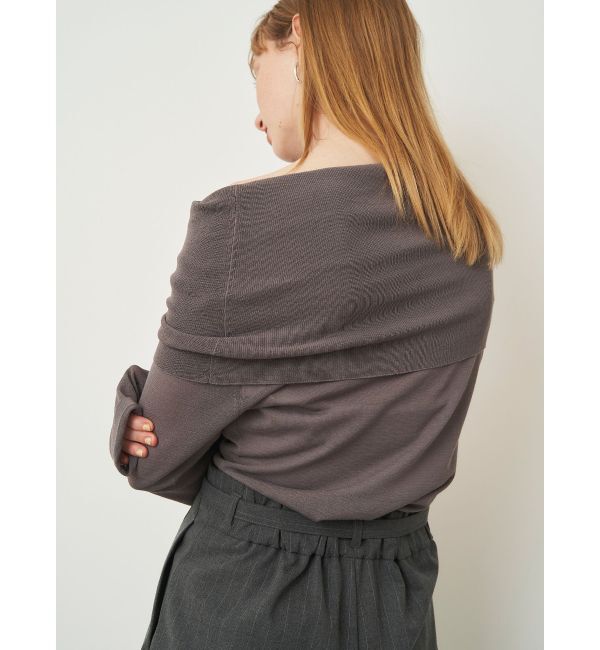 ELENDEEK「SHEER KNIT OFF SHOULDER」|ニット・セーター|