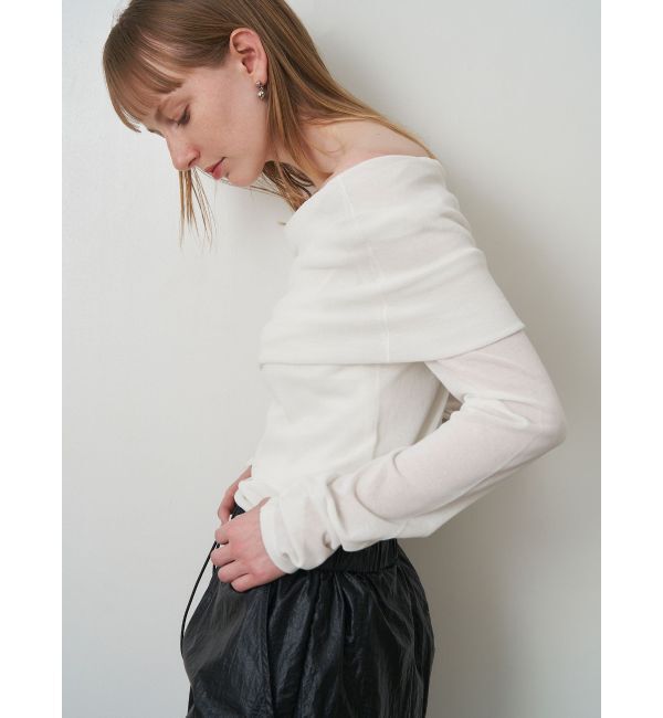 ELENDEEK「SHEER KNIT OFF SHOULDER」|ニット・セーター|