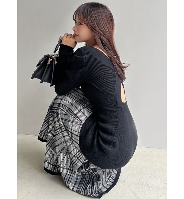 RESEXXY「シアーチェックニットワンピース」|ワンピース|