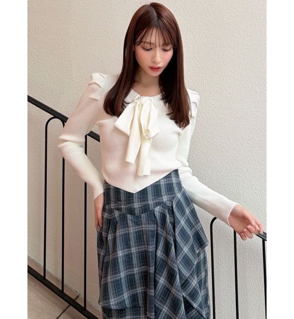 RESEXXY「ボウタイニットトップス」|ニット・セーター|