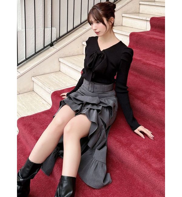 RESEXXY「ボウタイニットトップス」|ニット・セーター|