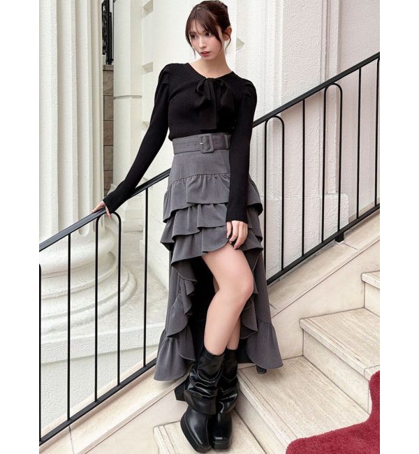 RESEXXY「ボウタイニットトップス」|ニット・セーター|