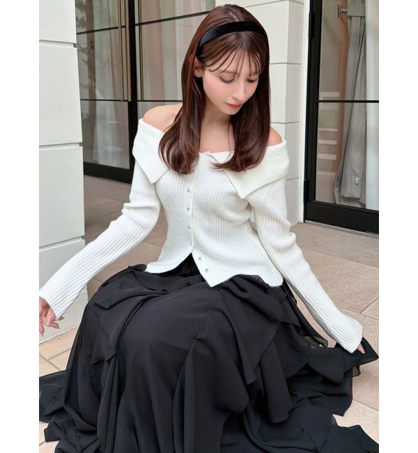 RESEXXY「ビッグカラーニットトップス」|ニット・セーター|