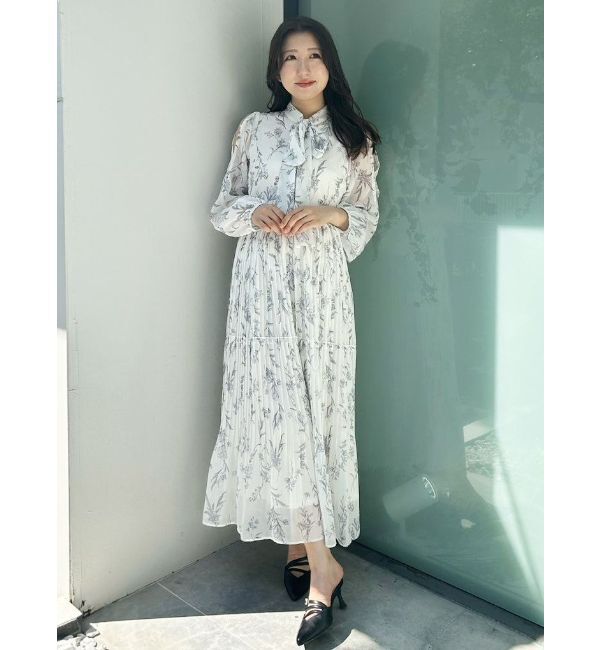 MERCURYDUO「花柄プリーツティアードワンピース」|ワンピース|